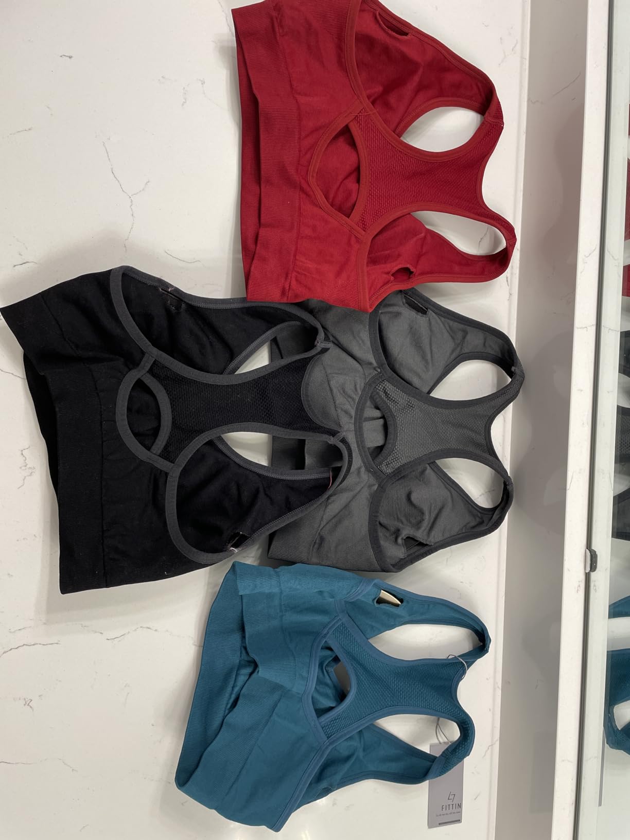 FITTIN Supportive Sports Bra for Large-Bust: 12-Hour Zero-Pressure Comfort | Full Coverage No Spillage Comfortable Fit Padded Racerback Sports Bras for Yoga Gym for C-DDD Cup Plus Size Women customer photo 2