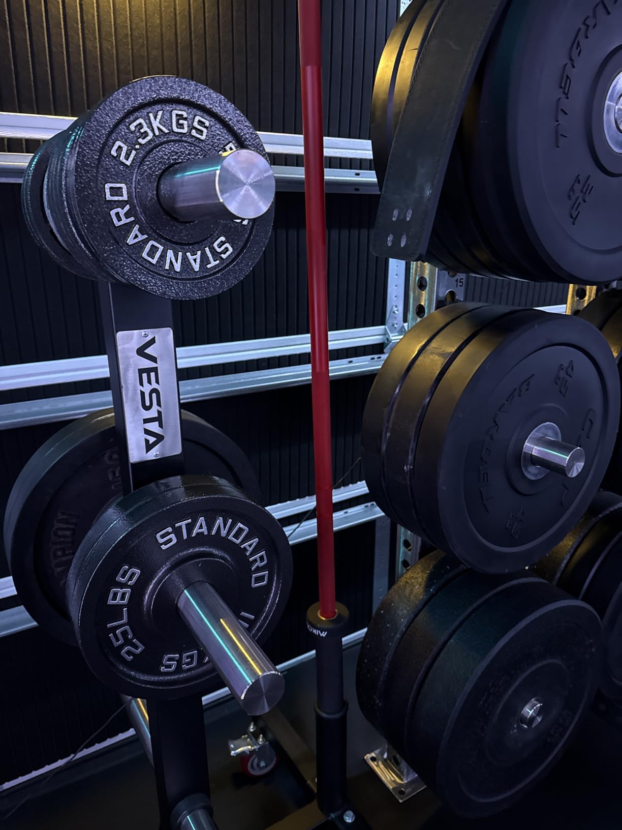 Steel Olympic Plates 175LB Set - 2 inch Olympic Hammertone Coated 2x 2.5lb, 5lb, 10lb, 25lb, & 45lb for Weight Lifting Training customer photo 1
