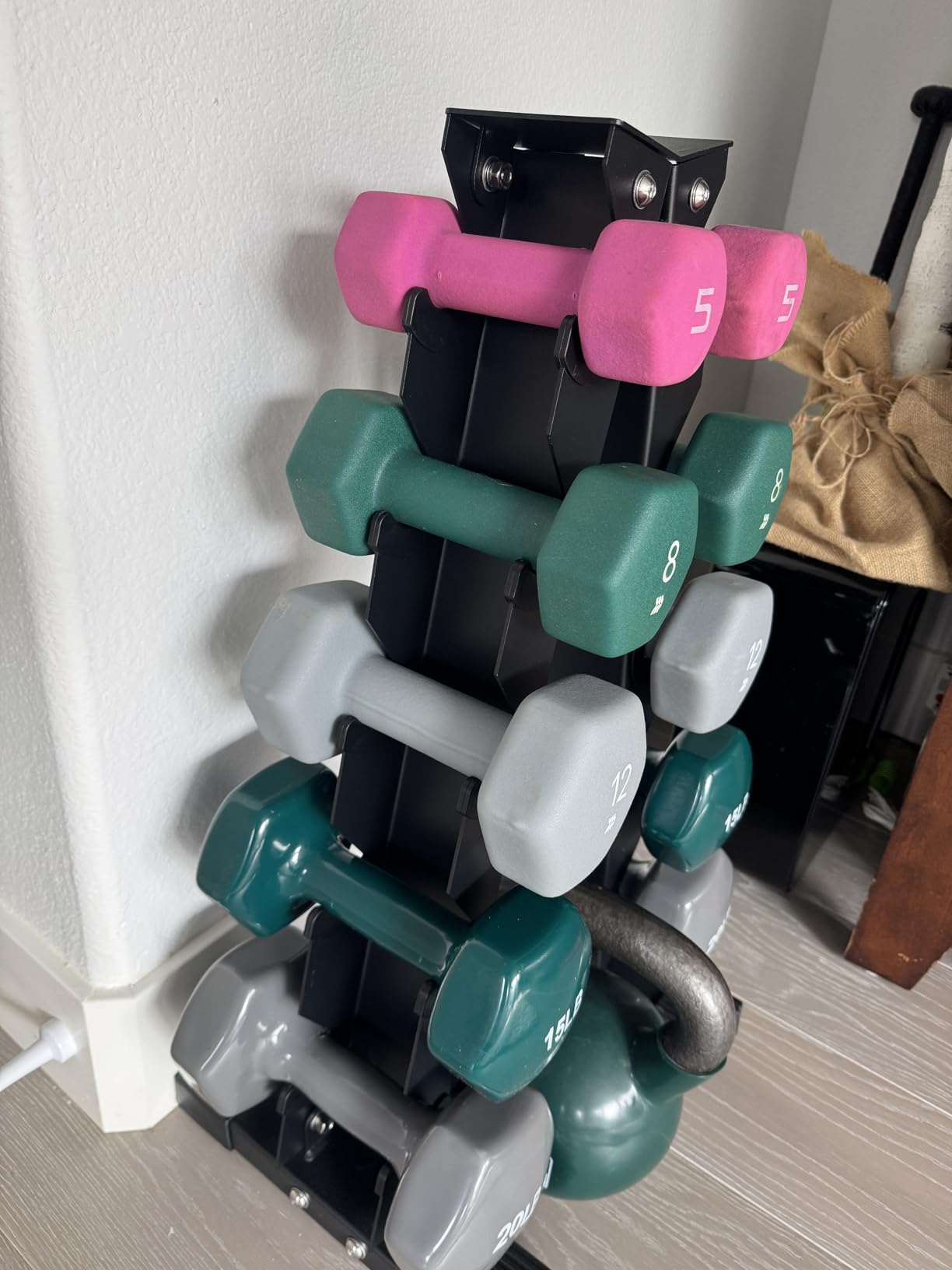 Dumbbell Rack Stand Only, Weight Rack for Dumbbells Compact A-Frame Home Gym Space Saver, 480/800 LBS Weight Capacity customer photo 1