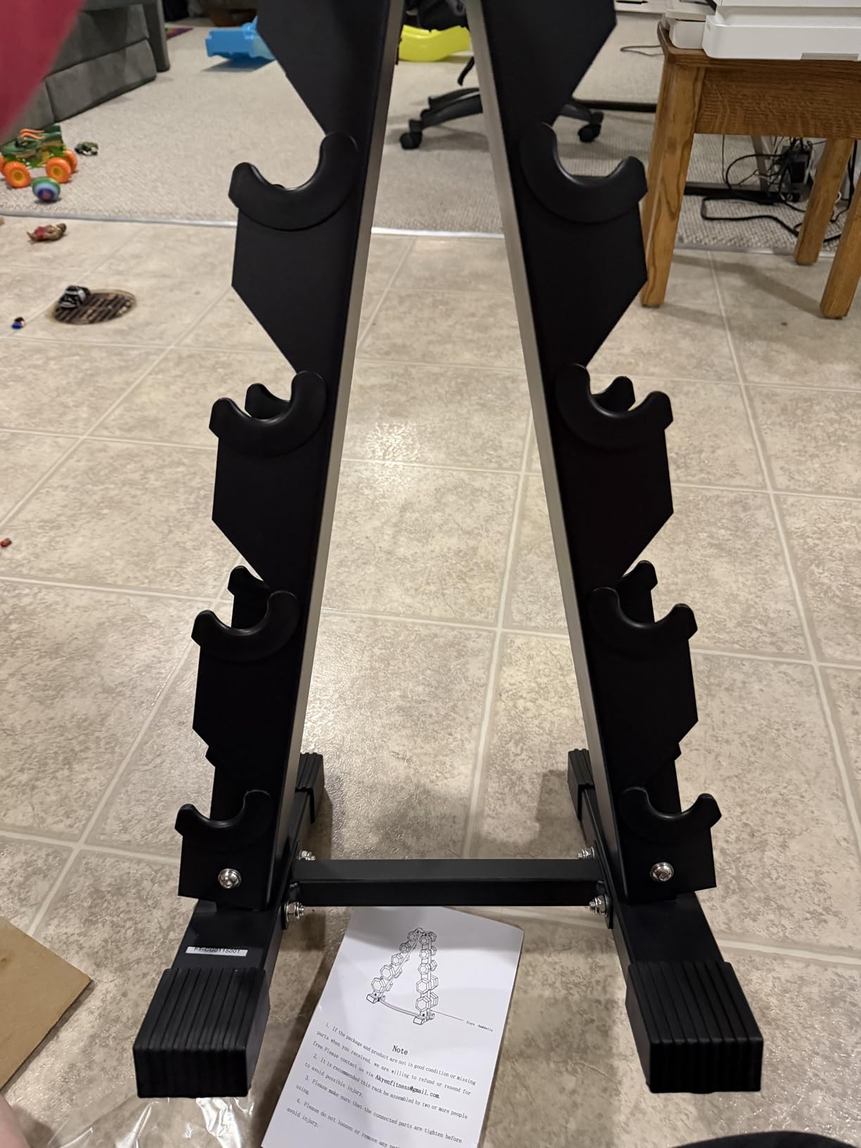 Dumbbell Rack Stand Only, Weight Rack for Dumbbells Compact A-Frame Home Gym Space Saver, 480/800 LBS Weight Capacity customer photo 2