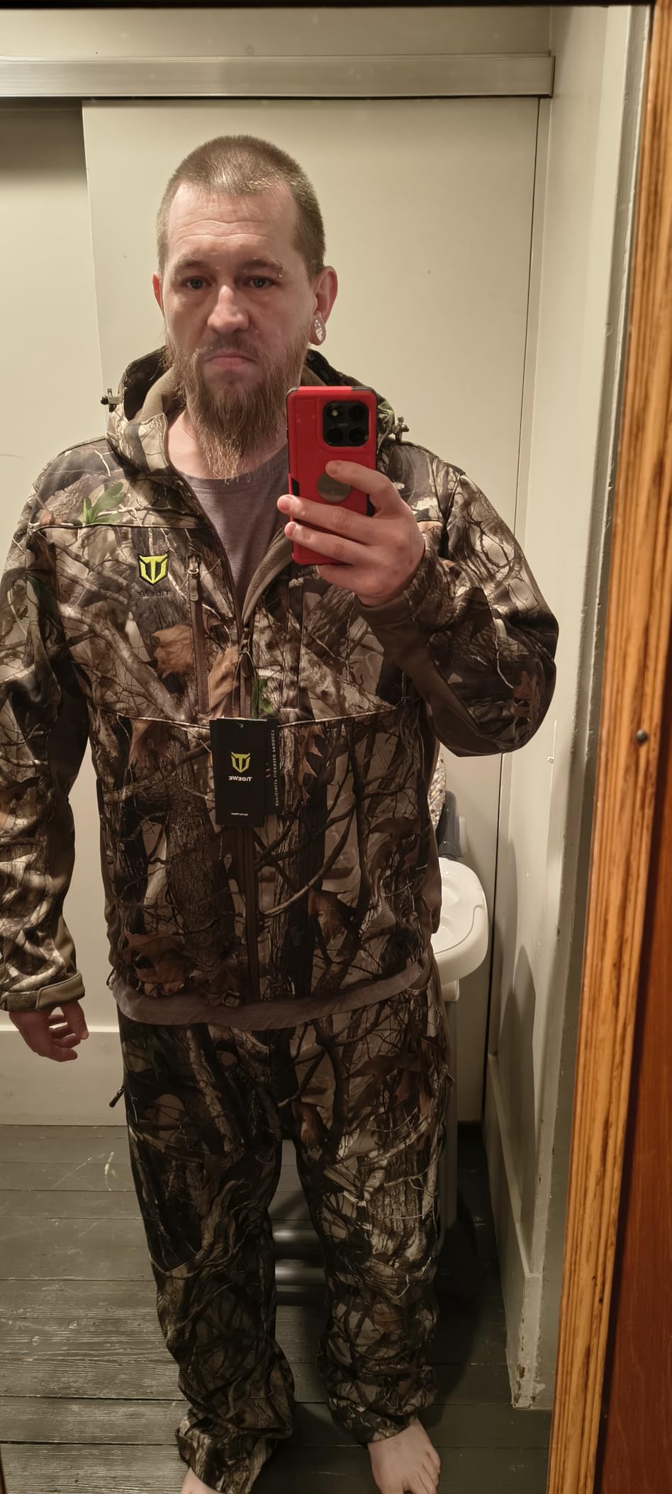 Hunting Clothes for Men with Silent Fabric & Fleece Lining customer photo 2