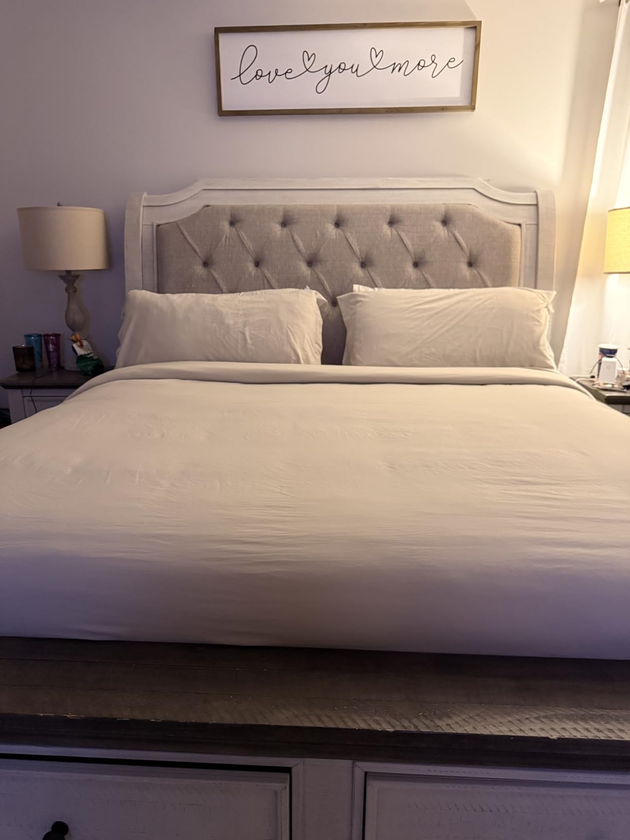 Bedsure Prewashed Duvet Cover King, Cotton-Like Soft Bedding Set, Linen | Ultra Soft, Relaxed Texture, 104