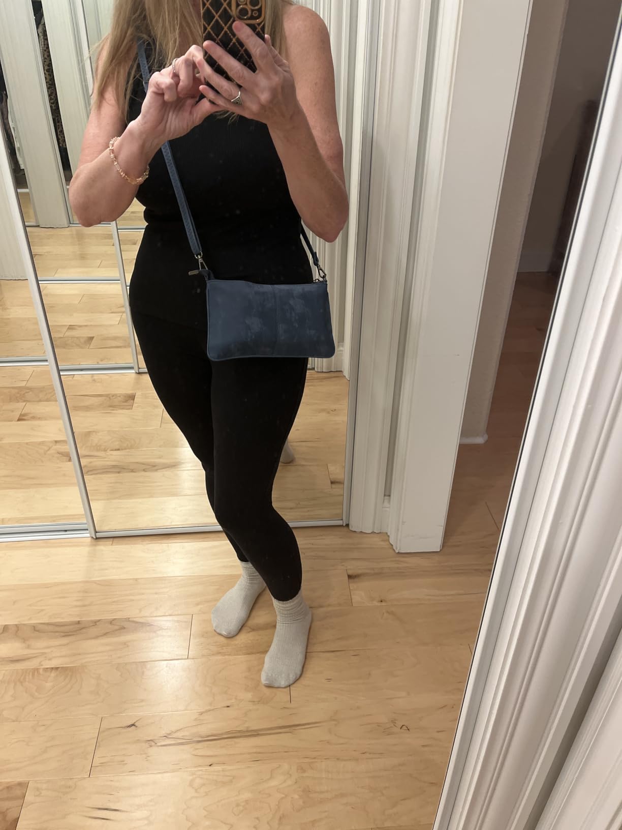 Genuine Leather Wristlet Purses for Women, Envelope Clutch Wallet Small Crossbody Bags for Dressy Evening customer photo 1