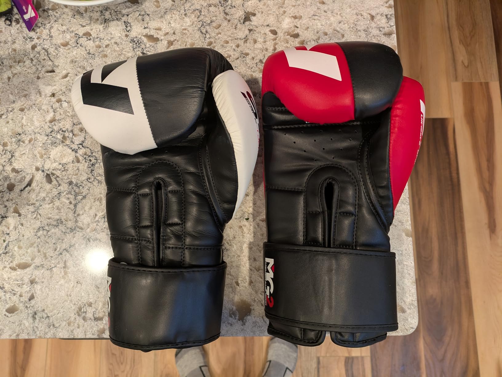 RDX Boxing Gloves, Maya Hide Leather Training Gloves for Muay Thai, Kickboxing, Sparring, Punch Bag, Punching Bag, Kickboxing Gloves, Martial Arts Training, Home Gym, Men, Women customer photo 1
