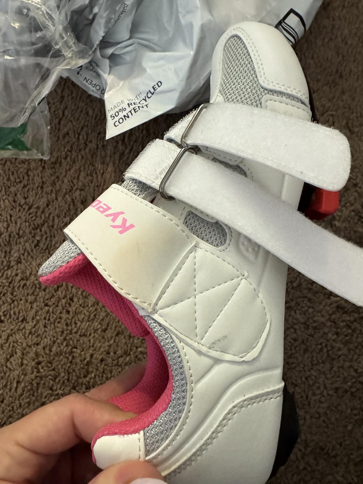 Kyedoo Womens Cycling Shoes Compatible with Peloton Bike customer photo 2