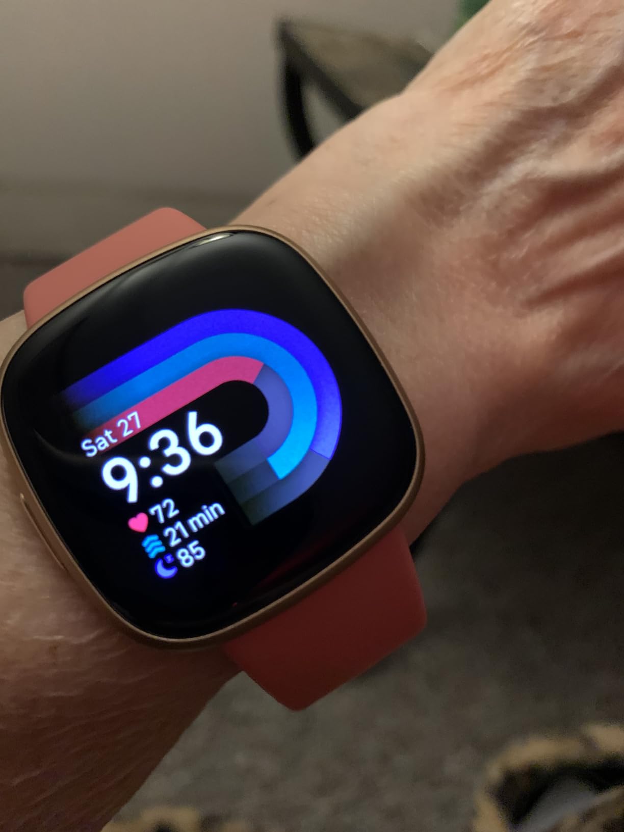 Google Fitbit Versa 4 Fitness Smartwatch, Waterfall Blue/Platinum | Daily Readiness, 3-month Google Health Premium Membership included, GPS, 40+ exercise modes, sleep tracking customer photo 2