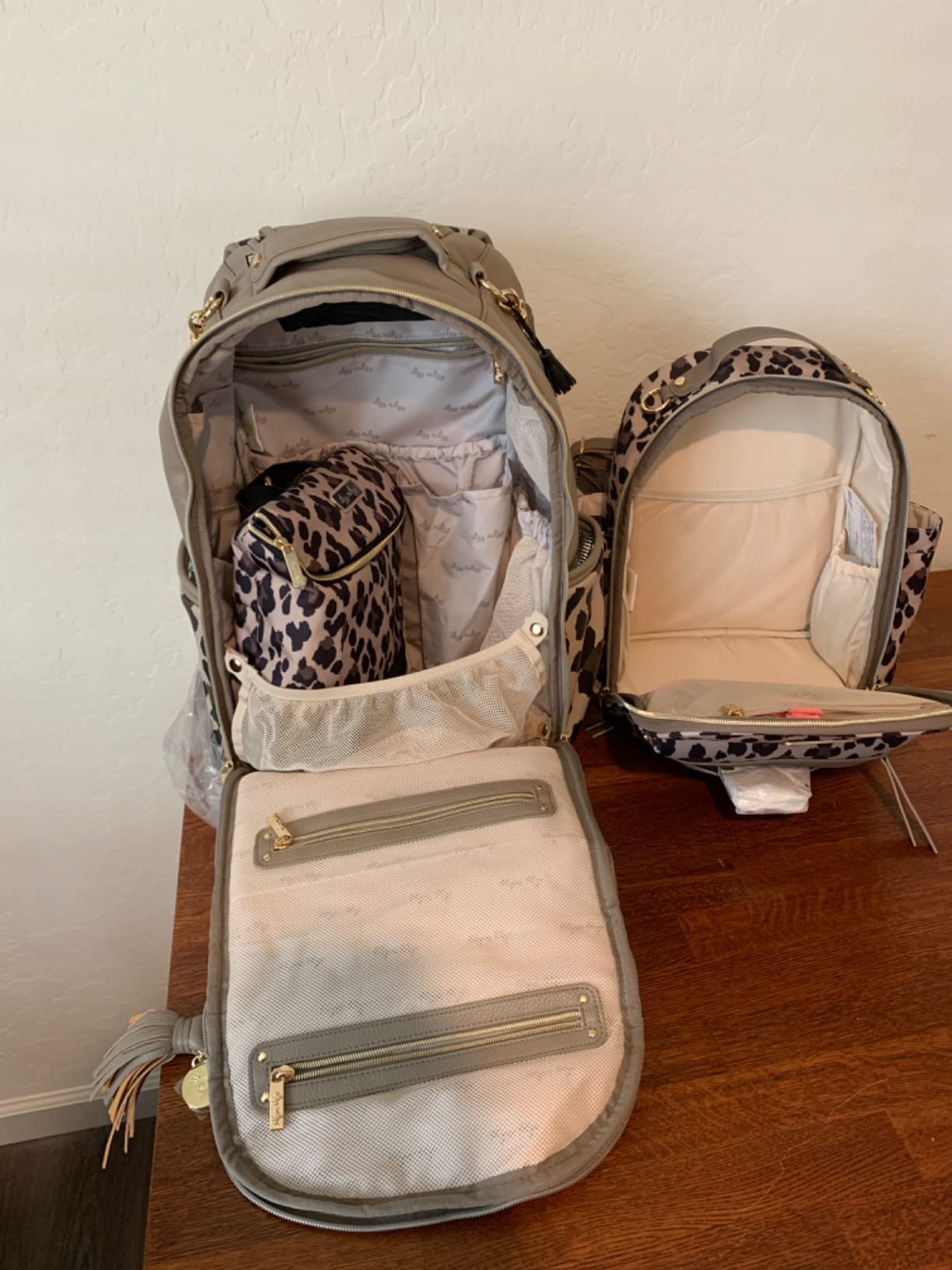 Itzy Ritzy Diaper Bag Backpack - Large Capacity Boss Plus Baby Backpack Diaper Bag Featuring 19 Pockets, Changing Pad, Stroller Clips, and Comfortable Straps (Cognac) customer photo 1