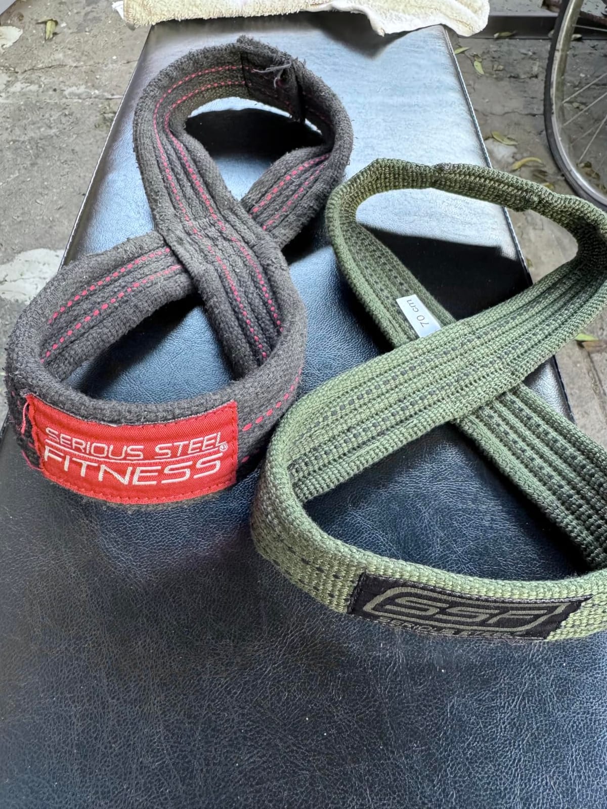 SERIOUS STEEL FITNESS Red Figure 8 Lifting Straps | Deadlift & Strongman Axle Straps - 3 Sizes customer photo 2