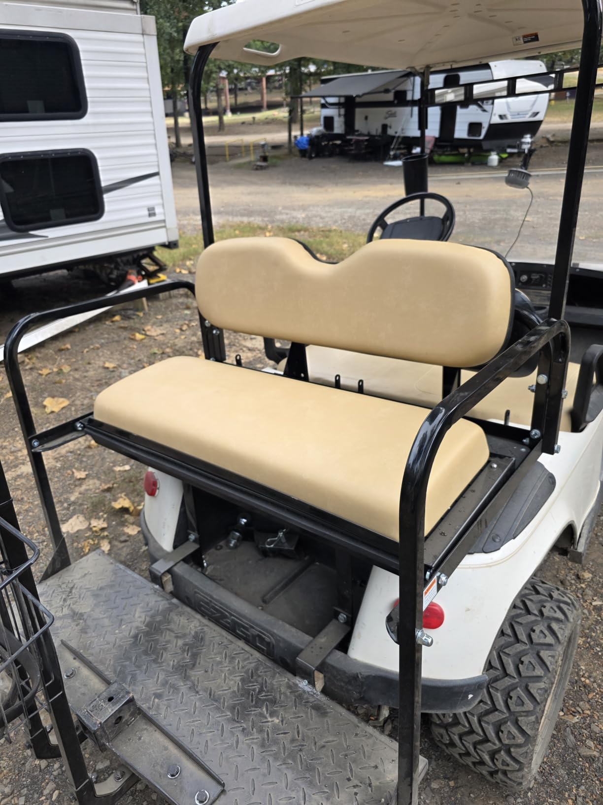 PROFX Rear Flip Seat Kit with Grab Bar for EZGO TXT (1995-Up) Golf Cart customer photo 2
