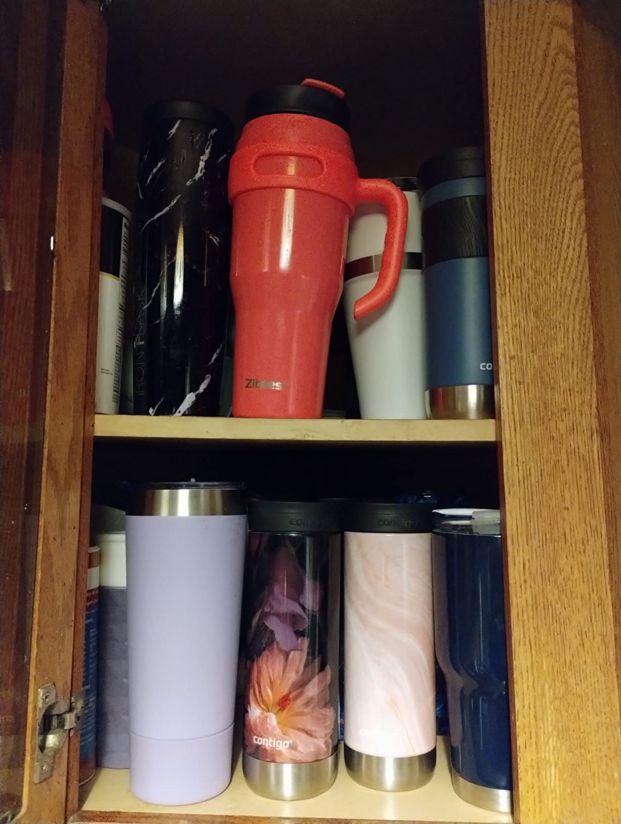 Meoky 40oz Tumbler with Handle, Leak-proof Lid and Straw, Insulated Coffee Mug Stainless Steel Travel Mug, Keeps Cold for 34 Hours or Hot for 10 Hours (Night) customer photo 2