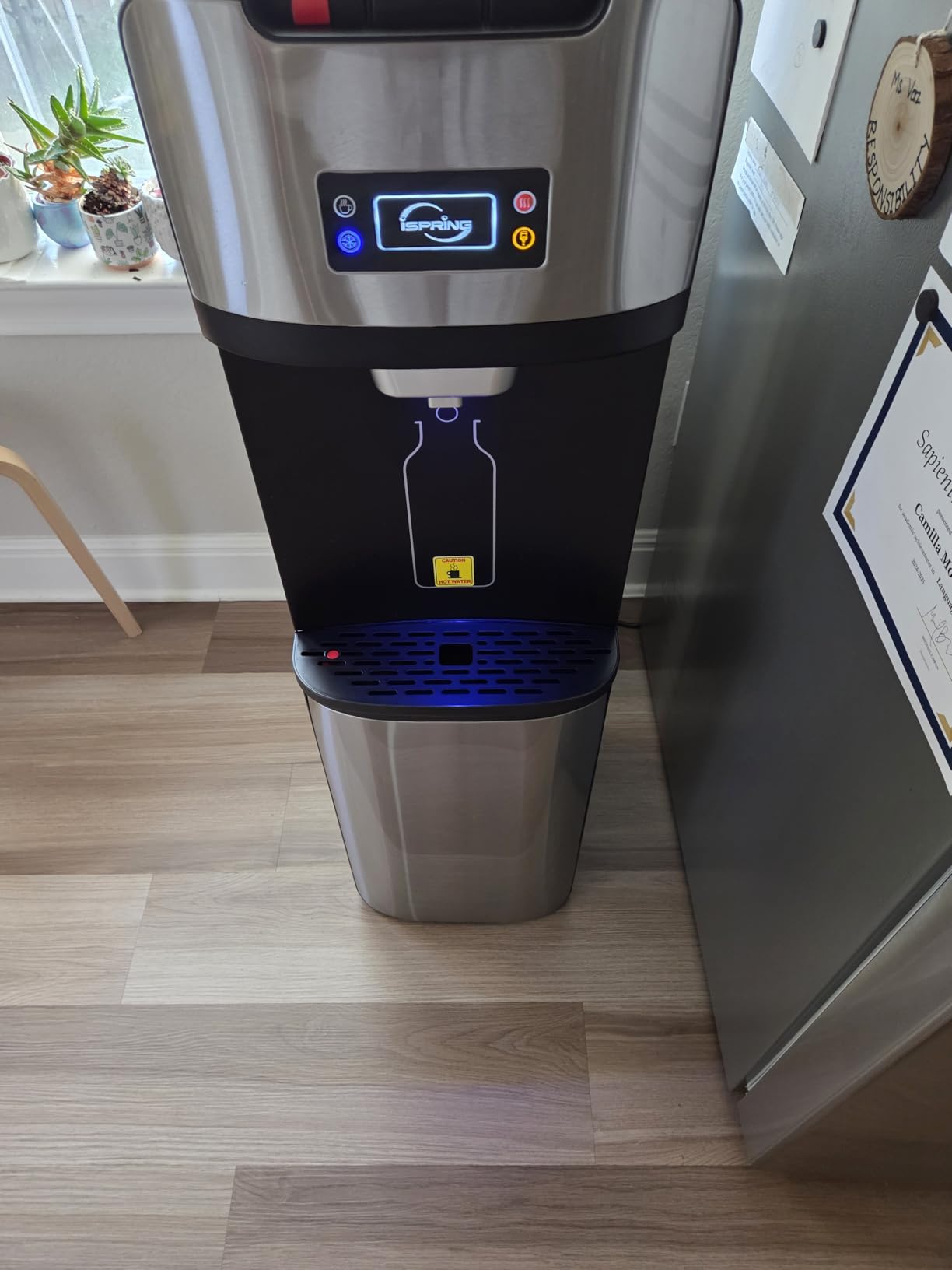iSpring Bottleless Water Dispenser with Built-in 4-Stage Filtration, Hot/Cold/Room Temp, Self Cleaning, Stainless Steel, Model: DS4S customer photo 1