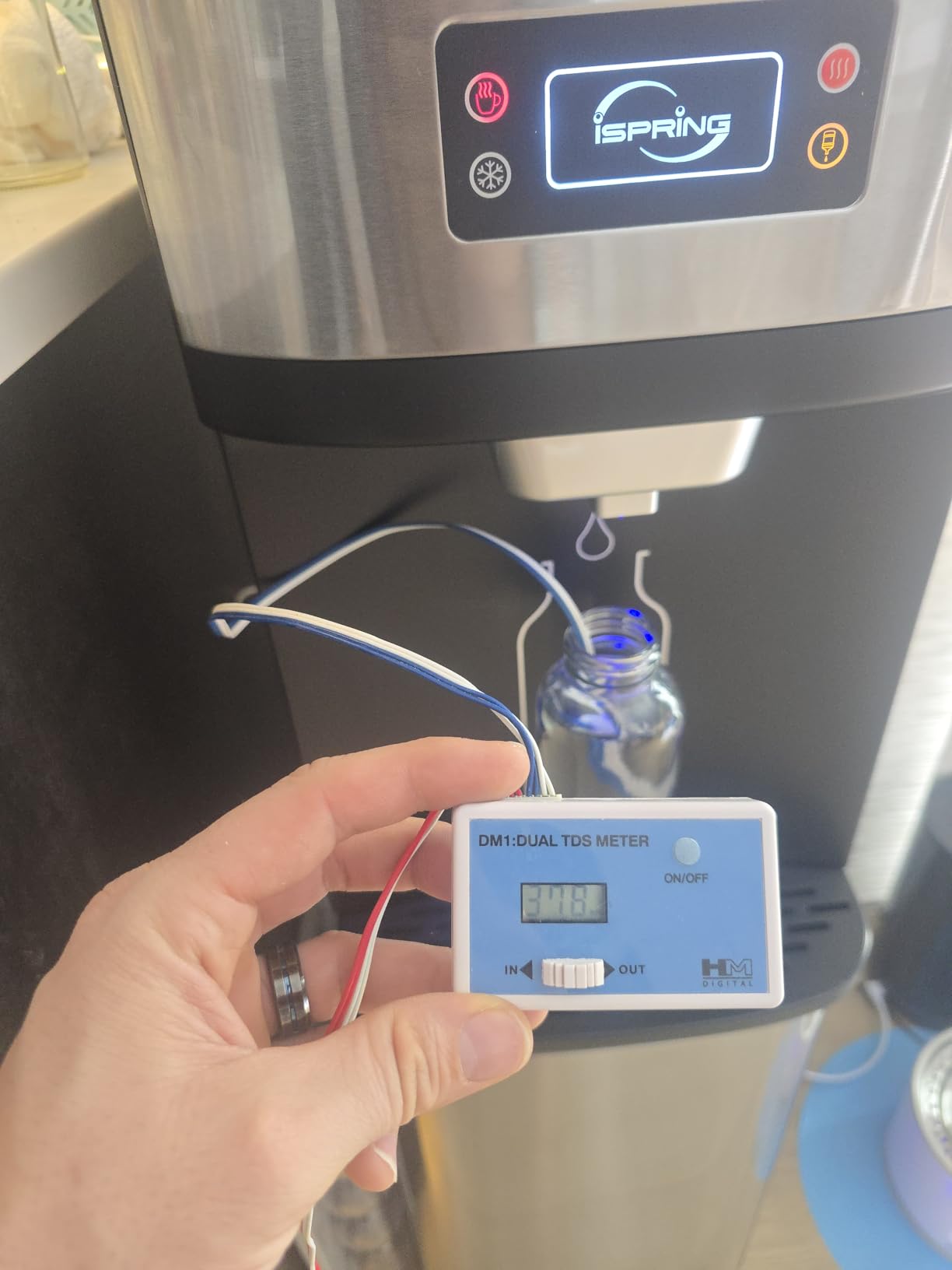 iSpring Bottleless Water Dispenser with Built-in 4-Stage Filtration, Hot/Cold/Room Temp, Self Cleaning, Stainless Steel, Model: DS4S customer photo 2