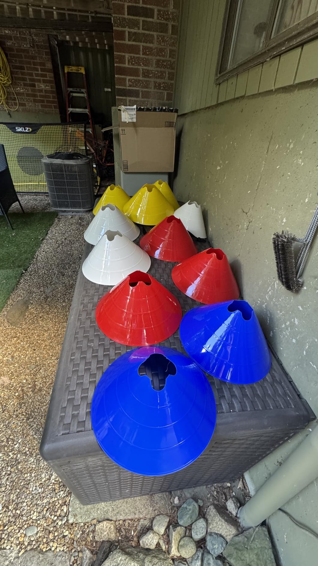 GSi High-Visibility Jumbo Soccer Cones for Agility & Speed Training | 6-Inch Jumbo Size, Wide Stable Base, Hurdle-Ready Pole Slits, Durable LDPE Construction, Shoulder Strap Included customer photo 1