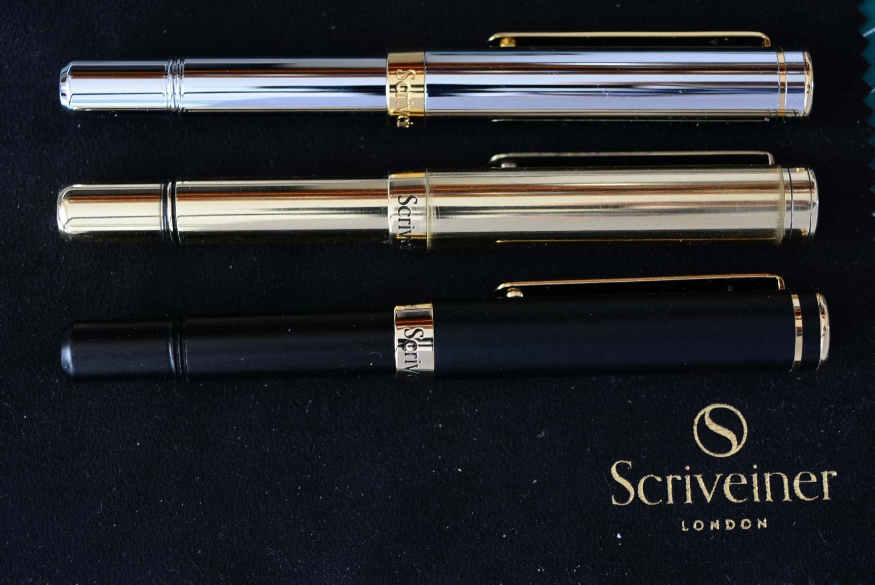 Scriveiner Luxury EDC Fountain Pen (Medium), Stunning Silver Chrome Luxury Pen, Real Gold Plating, Schmidt German Nib, Converter, Writing Gift Set for Men & Women, Nice Fancy Office Designer Pen customer photo 2