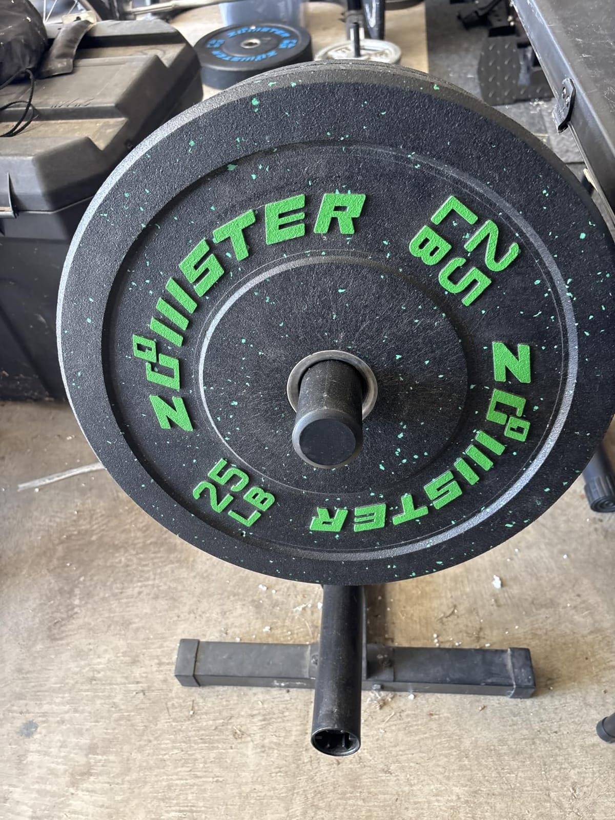 2-Inch Bumper Plate, Olympic Weight Plate HIGH BOUNCE | ODOR-FREE | NOISE-REDUCING | ABSORB IMPACT Bumper Weight Plate with Steel Insert Strength Training Weight Lifting Plate customer photo 1