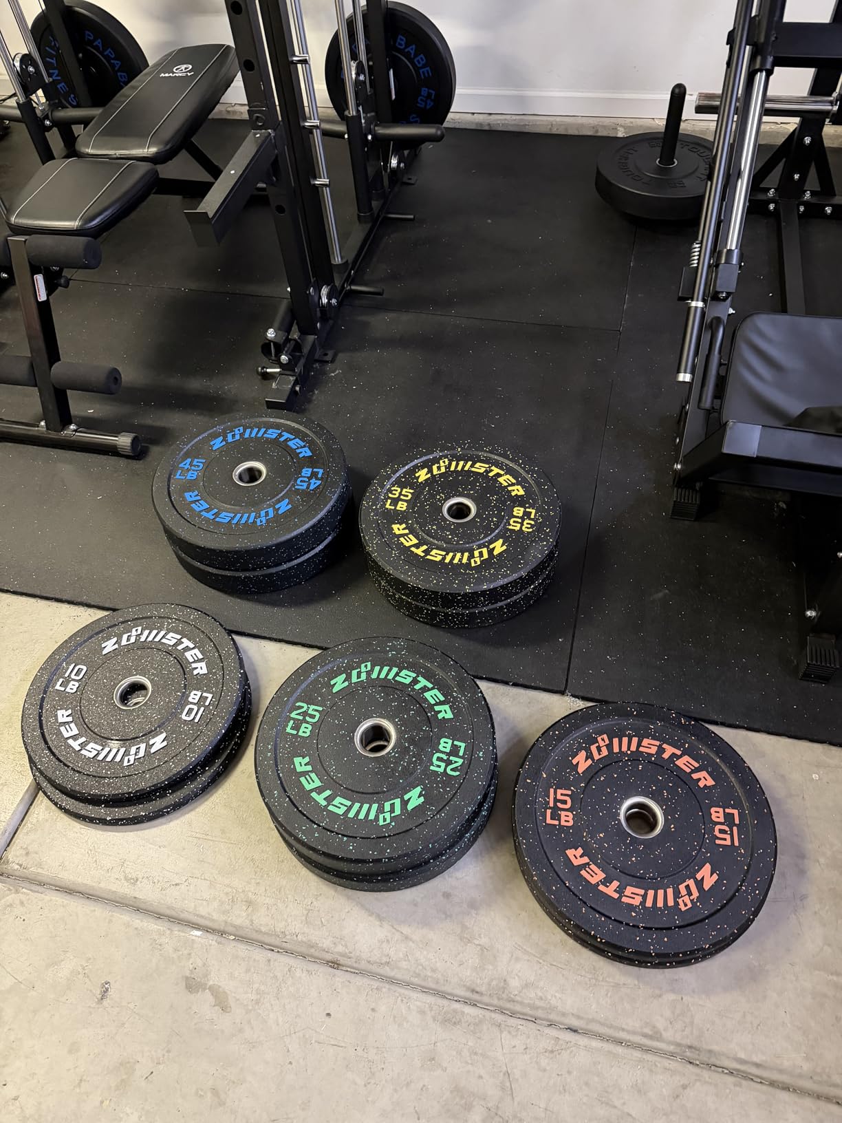 2-Inch Bumper Plate, Olympic Weight Plate HIGH BOUNCE | ODOR-FREE | NOISE-REDUCING | ABSORB IMPACT Bumper Weight Plate with Steel Insert Strength Training Weight Lifting Plate customer photo 2