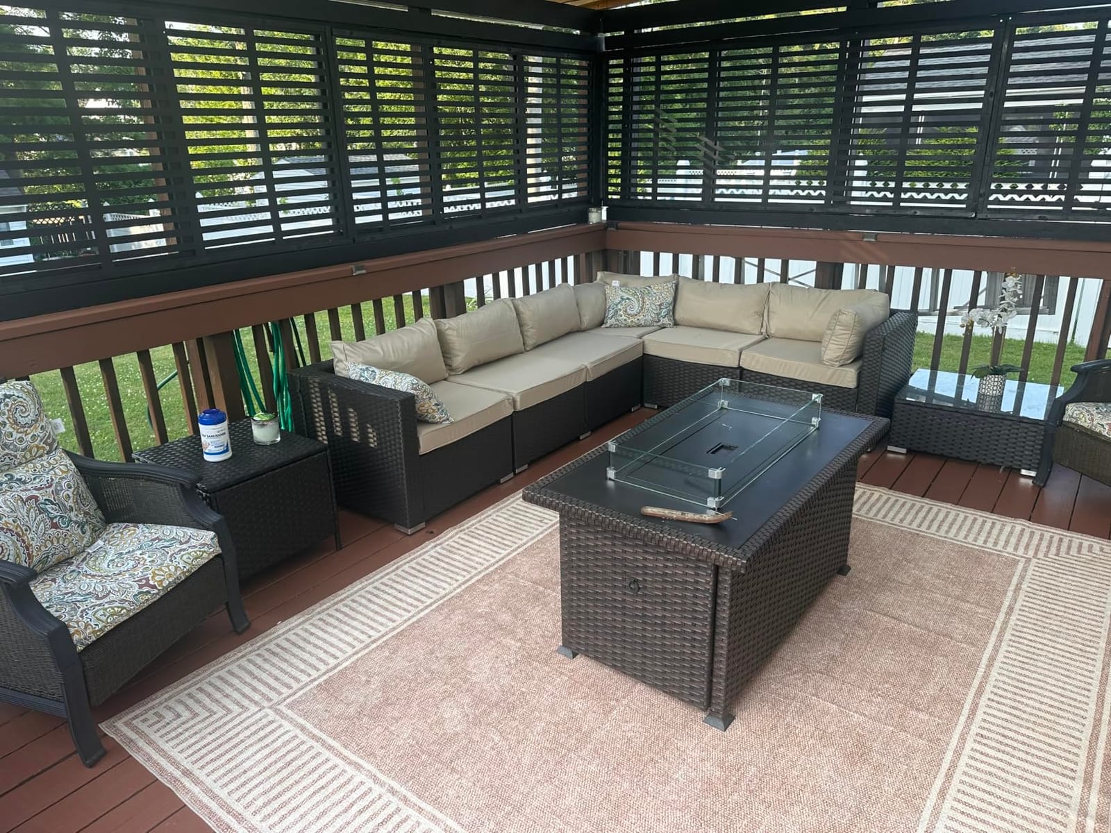 Valita Outdoor Furniture Replacement Cushions, Fits 6-seat Sectional Rattan Conversation Set, 14-Piece Patio Water-Resistant Replacement Sofa Cushions, Liner&Cover (Khaki) customer photo 1