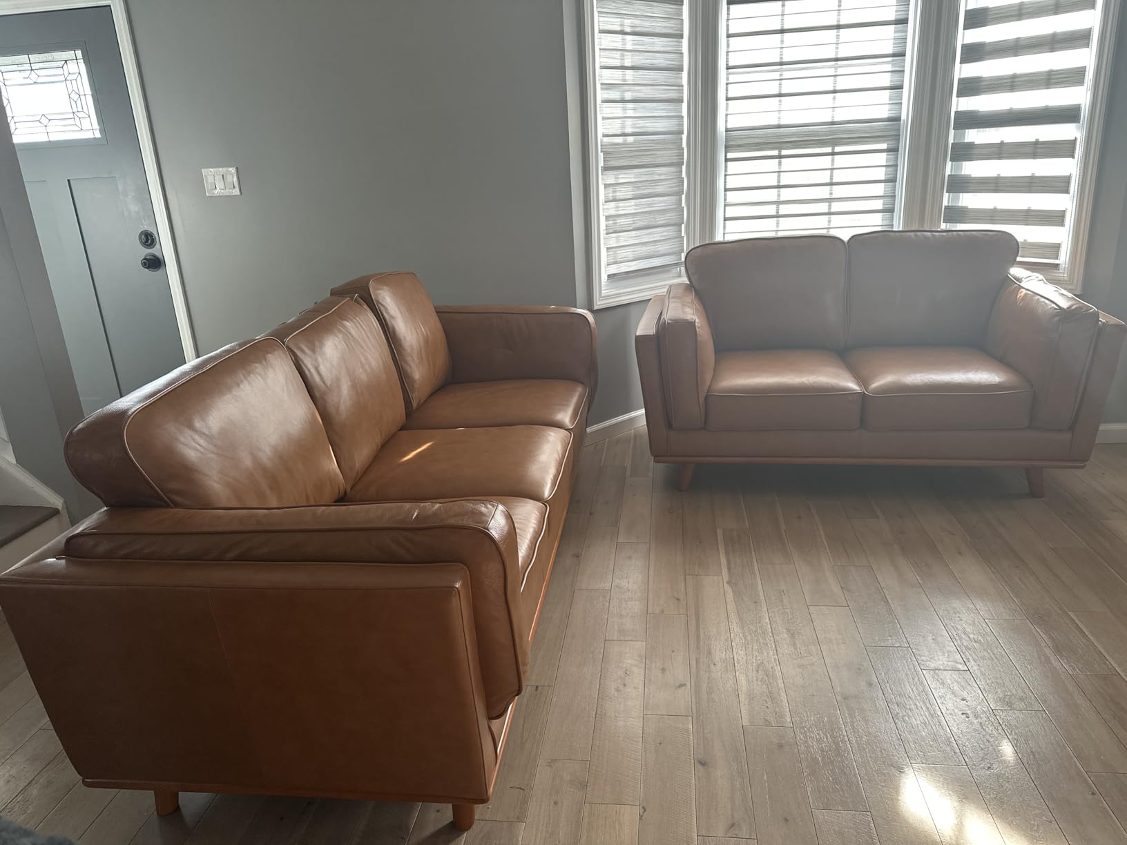 Valencia Artisan Full Leather Loveseat Sofa 66