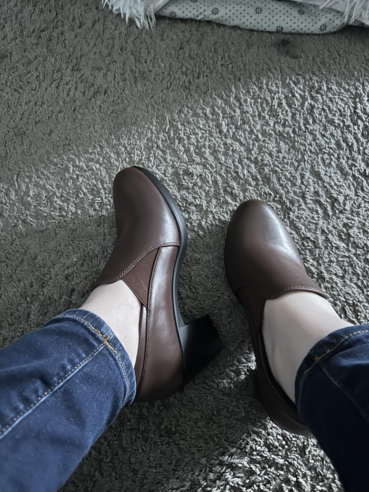 Women's Dress Shoes Block Heel Loafers Pumps customer photo 2
