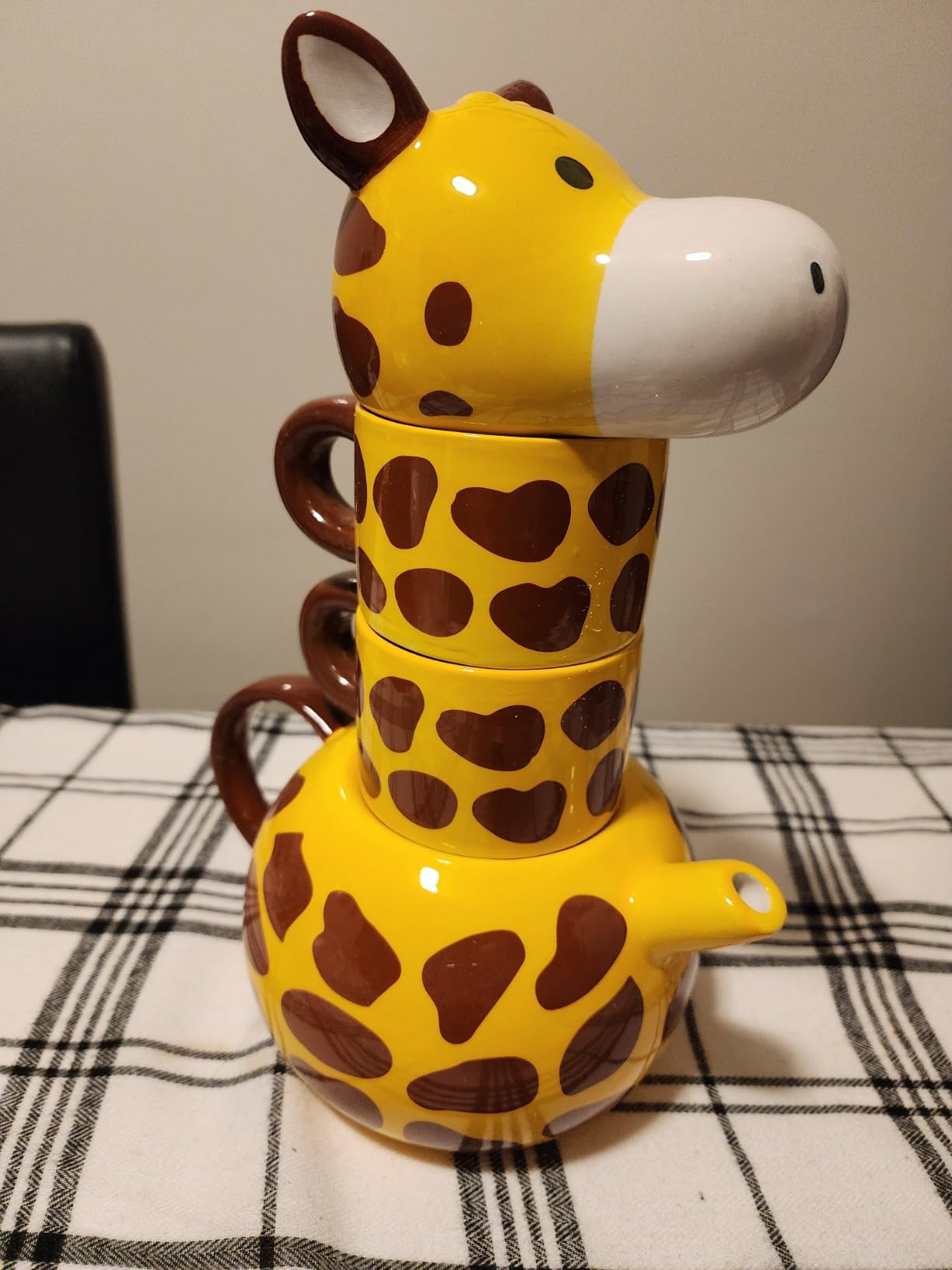 RORA Giraffe Tea Kettle with 2 Tea Cups Set, Hand-painted Ceramic Teapot Set for Coffee Latte Milk Tea Flower and Fruit Tea (17 oz/500 ml) customer photo 2