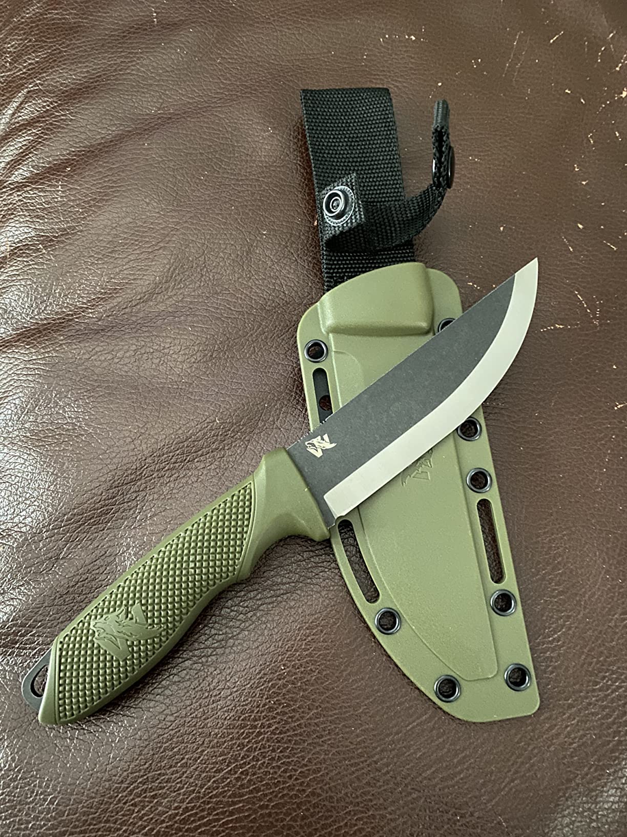 ODENWOLF W-SCANDI Full Tang Survival Knife with Sheath - Stylish Tactical Fixed Blade - Made of D2 Steel - Bushcraft and Camping Knife Survival customer photo 1