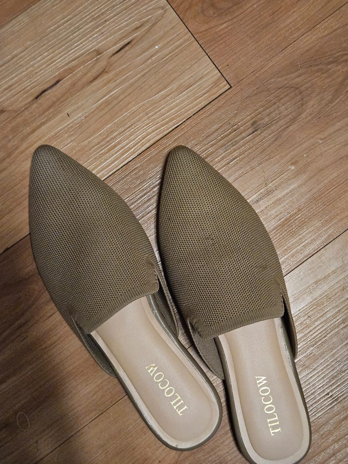 Tilocow Knit Mules Dressy Casual Flats for Women Comfortable Slip on Loafers Backless Work Business Daily Wear customer photo 1