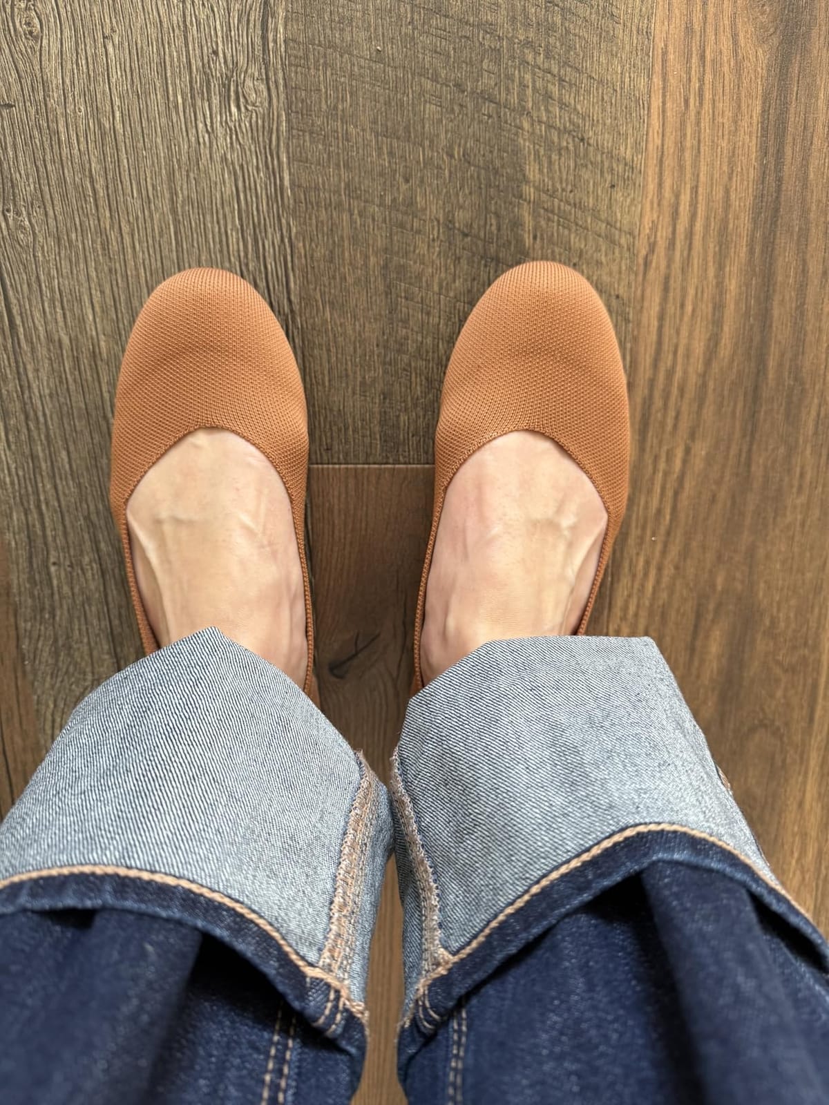 Women's Ballet Flats Round Toe Walking Flats Slip On Work Shoes Knitted Flats Shoes for Woman Soft Lightweight customer photo 1