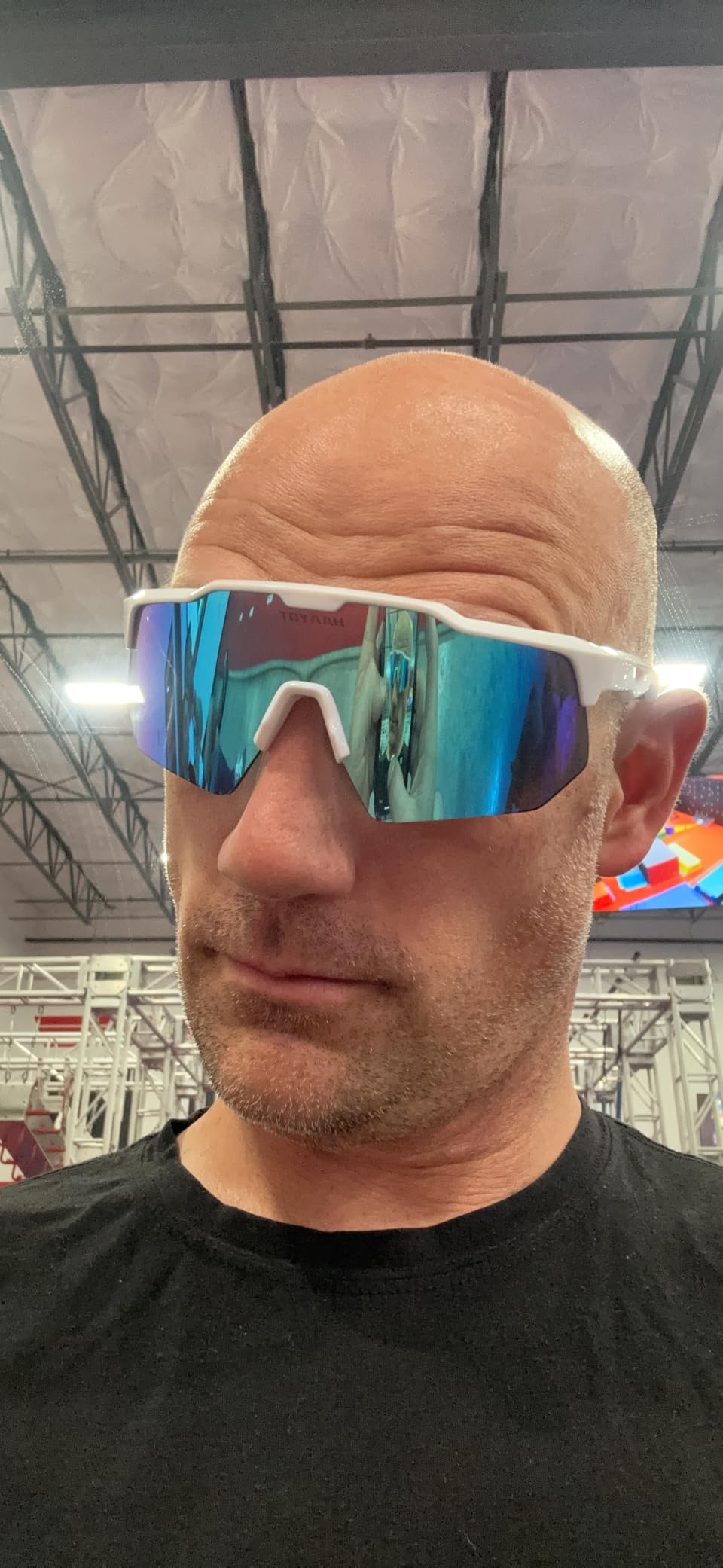 HAAYOT Sports Sunglasses with 5 Interchangeable Lenses | UV400 glasses with a polarized black lens for men and women, ideal for baseball, running, cycling and softball. customer photo 1