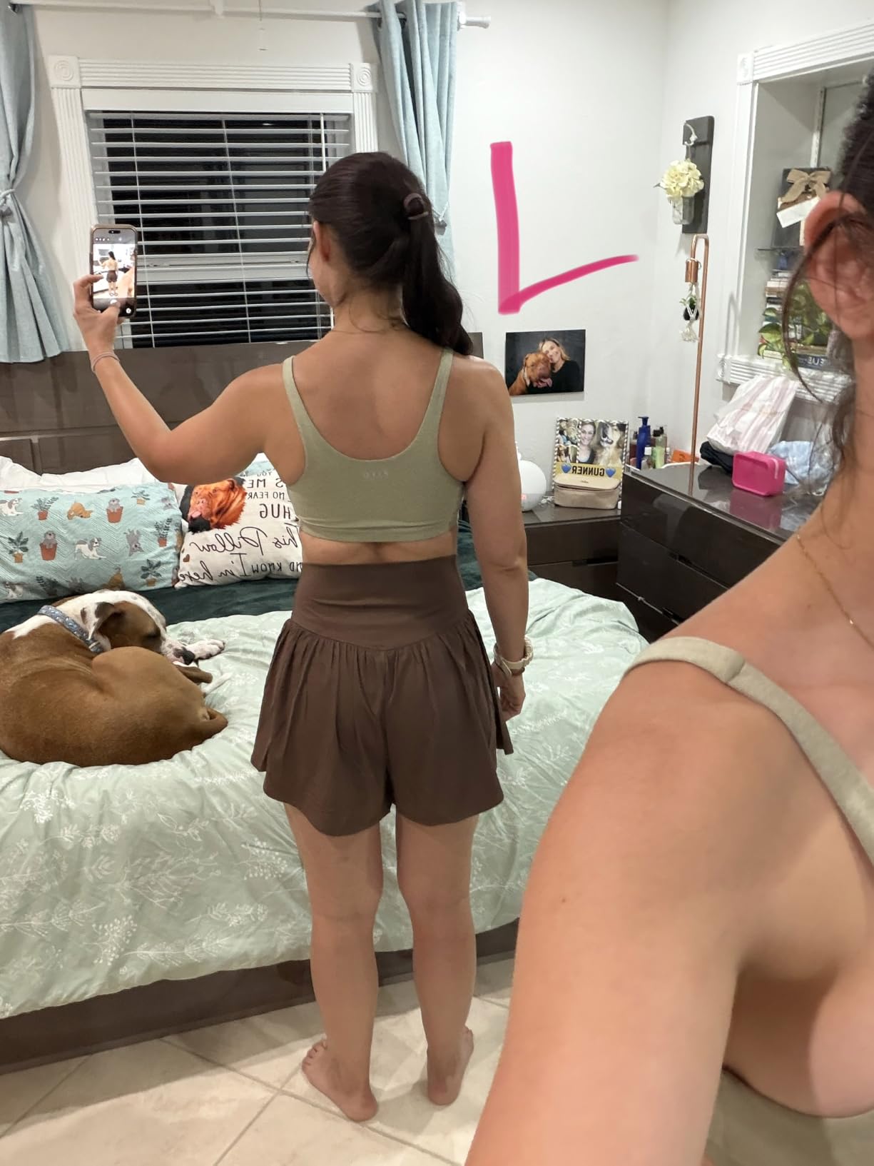 FireSwan Crossover Athletic Shorts for Women 2 in 1 Flowy Running Shorts with Pockets Spandex Butterfly Workout Tennis Skorts customer photo 1
