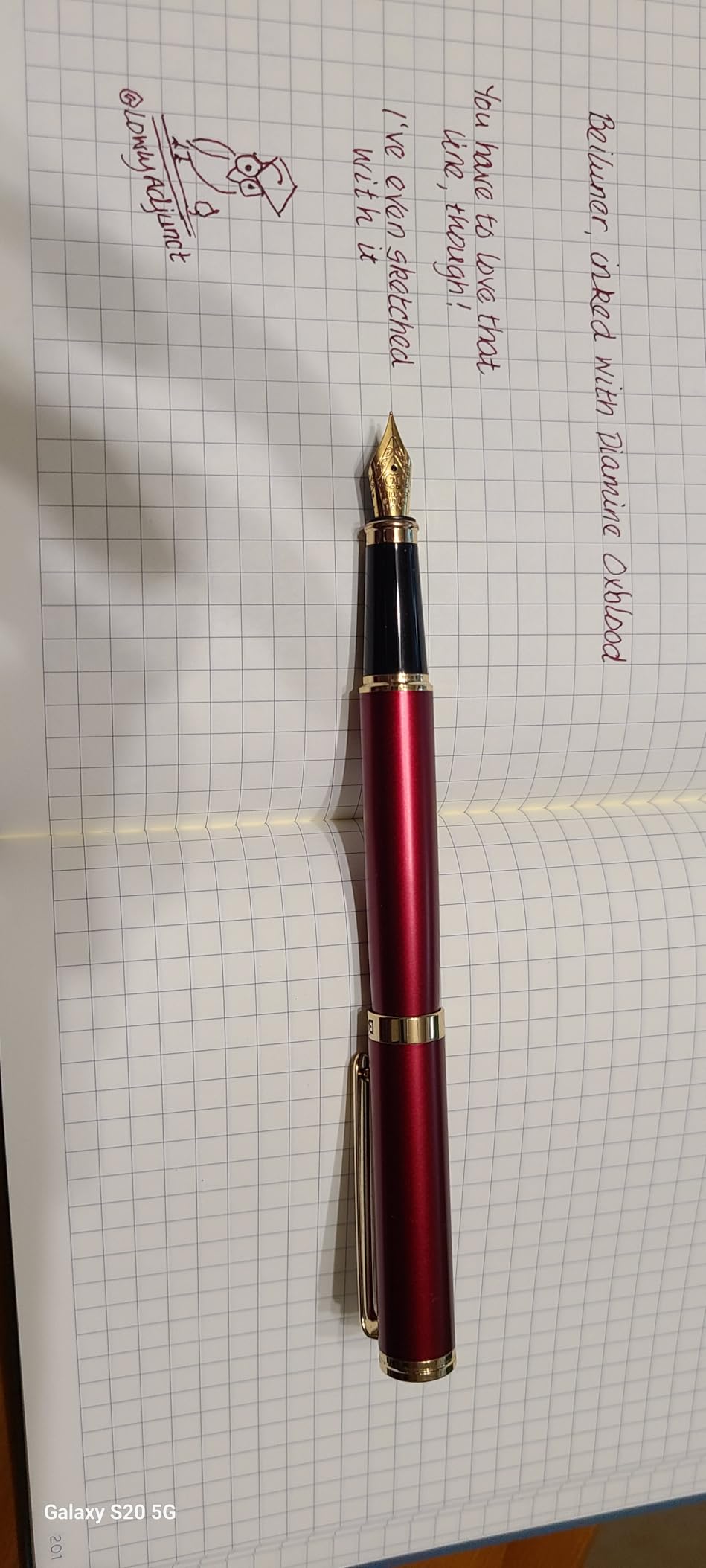 BEILUNER Blue Fountain Pen, Stunning Luxury Pens with 24K Gold Finish, Gorgeous 24K Gilded Nib(Fine), Trustworthy Pen Gift for Men&Women -Ink Converter-Elegant, Graduation,Nice Pen for Writing customer photo 1