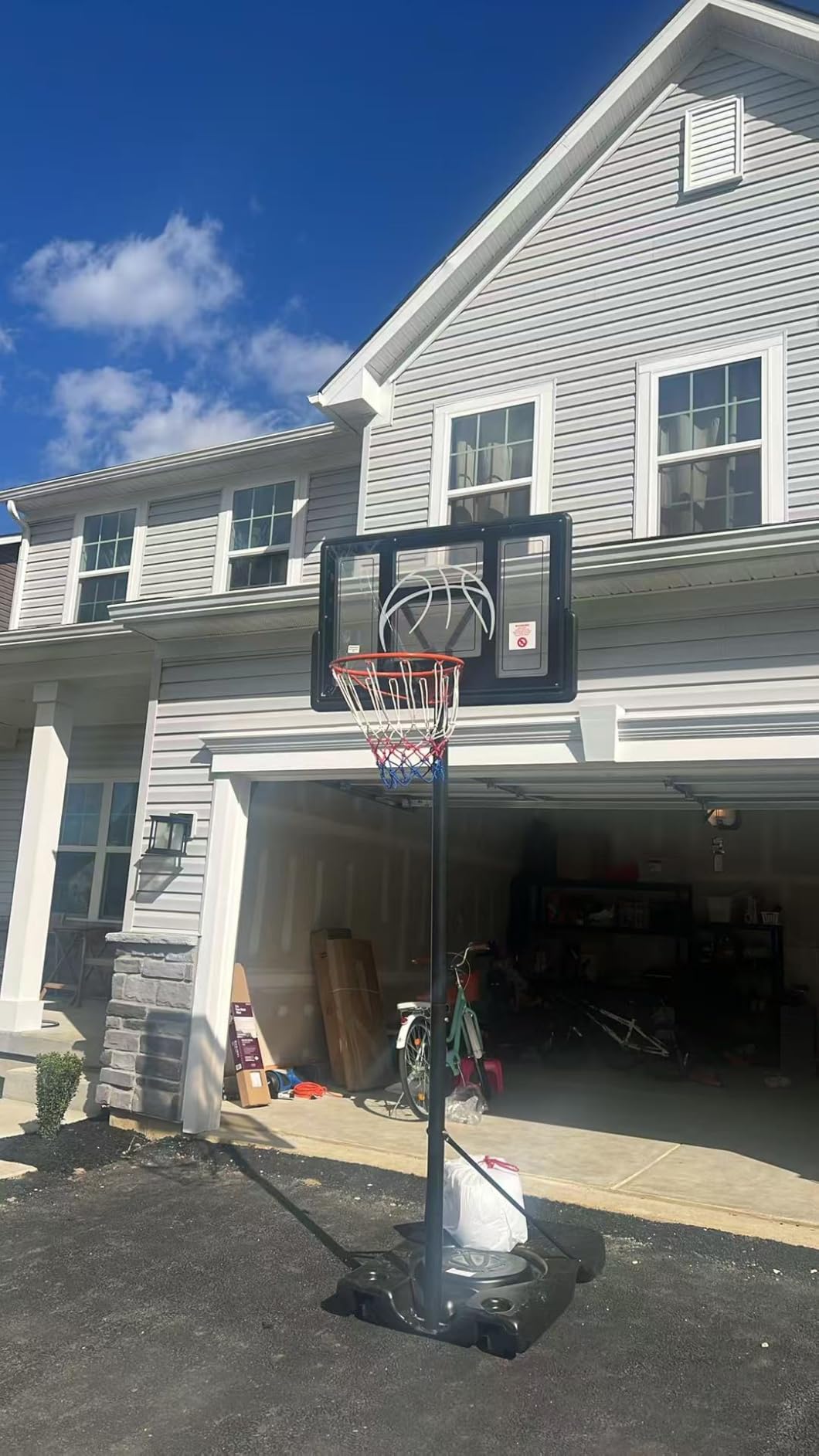 Yohood Basketball Hoop Outdoor, 4.4-10FT Adjustable Height Basketball Goal | 44 Inch Shatterproof PC Backboard, Portable Basketball Hoop for Kids/Teens/Adults In Backyard, Driveway and Indoor customer photo 2