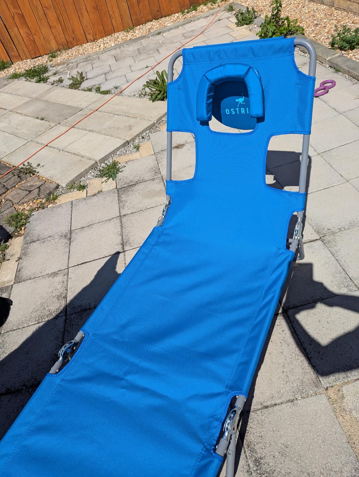 Ostrich The Original Chaise Lounge 72 x 22 Inch Portable Reclining Lounger | Outdoor Patio, Beach, Lawn, Camping, or Pool Tanning Chair, Aqua customer photo 2