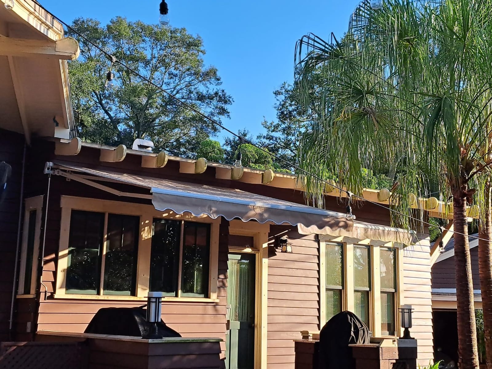 AECOJOY Retractable Awning, 13' x 8' Awnings for Outside, Beige | Retractable Awnings for Patio, Sunsetter Awning Canopy Cover Outdoor Deck Porch Awnings with Manual Crank Handle for Backyard customer photo 1