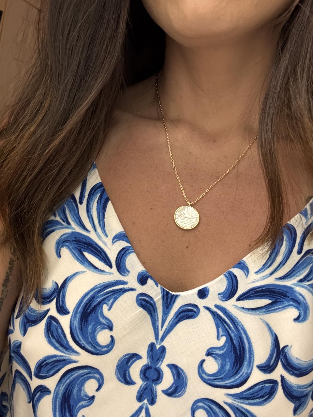 Sunset Etched Necklace 19
