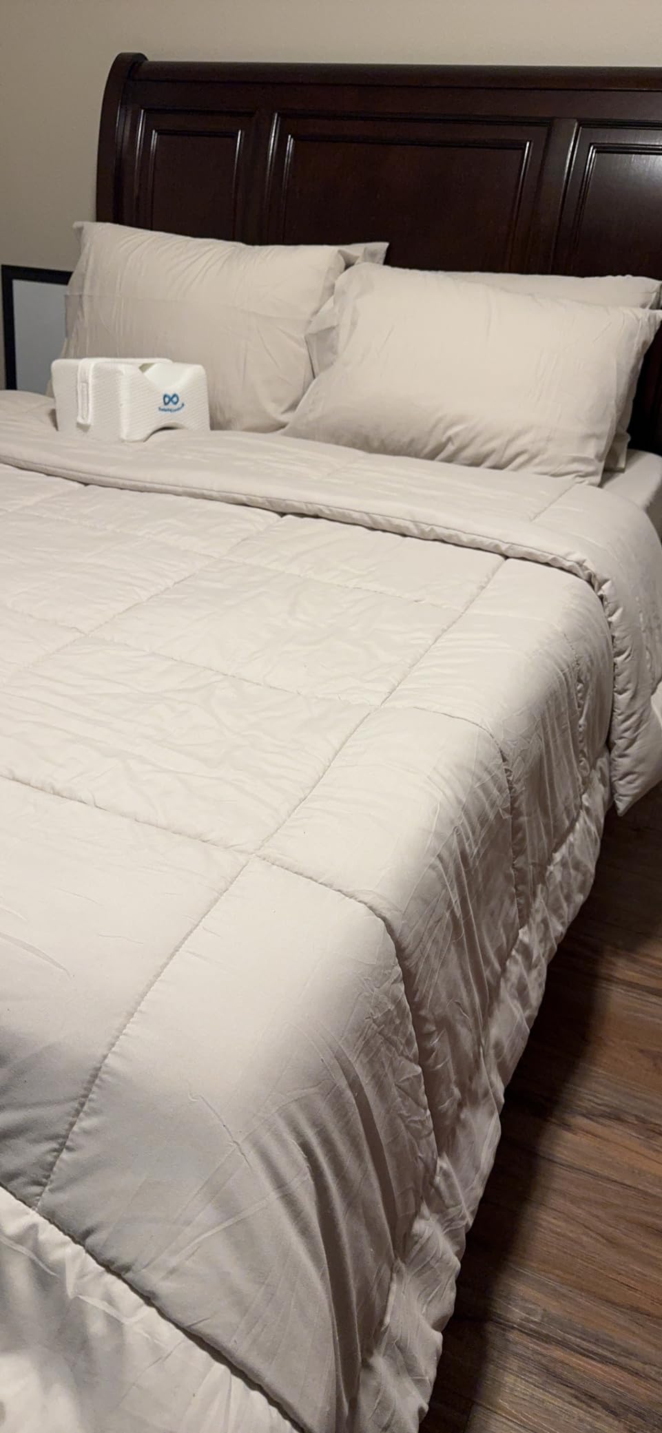 CozyLux Queen Comforter Set Black - 7 Pieces Bed in a Bag | OEKO-TEX Certified, All-Season, Bedroom, Guest Room, Down-Alternative Comforter + Flat & Fitted Sheets + 4 Pillowcases customer photo 1