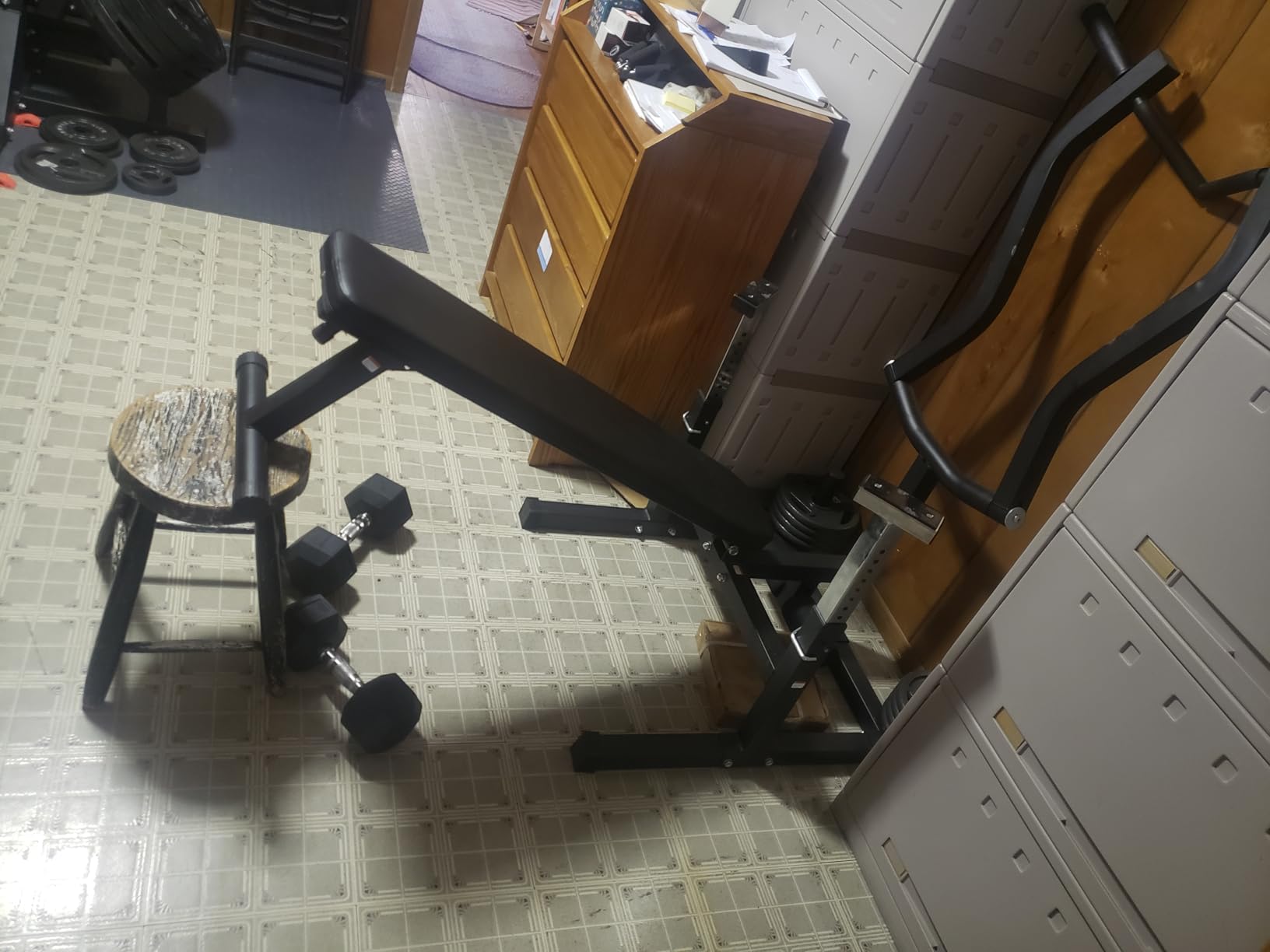 GMWD Chest Press Machine, Bench Press Machine with Independent Converging Arms, Adjustable Flat Incline Bench for Chest, AB Workouts, Shoulder Home Gym Equipment customer photo 1
