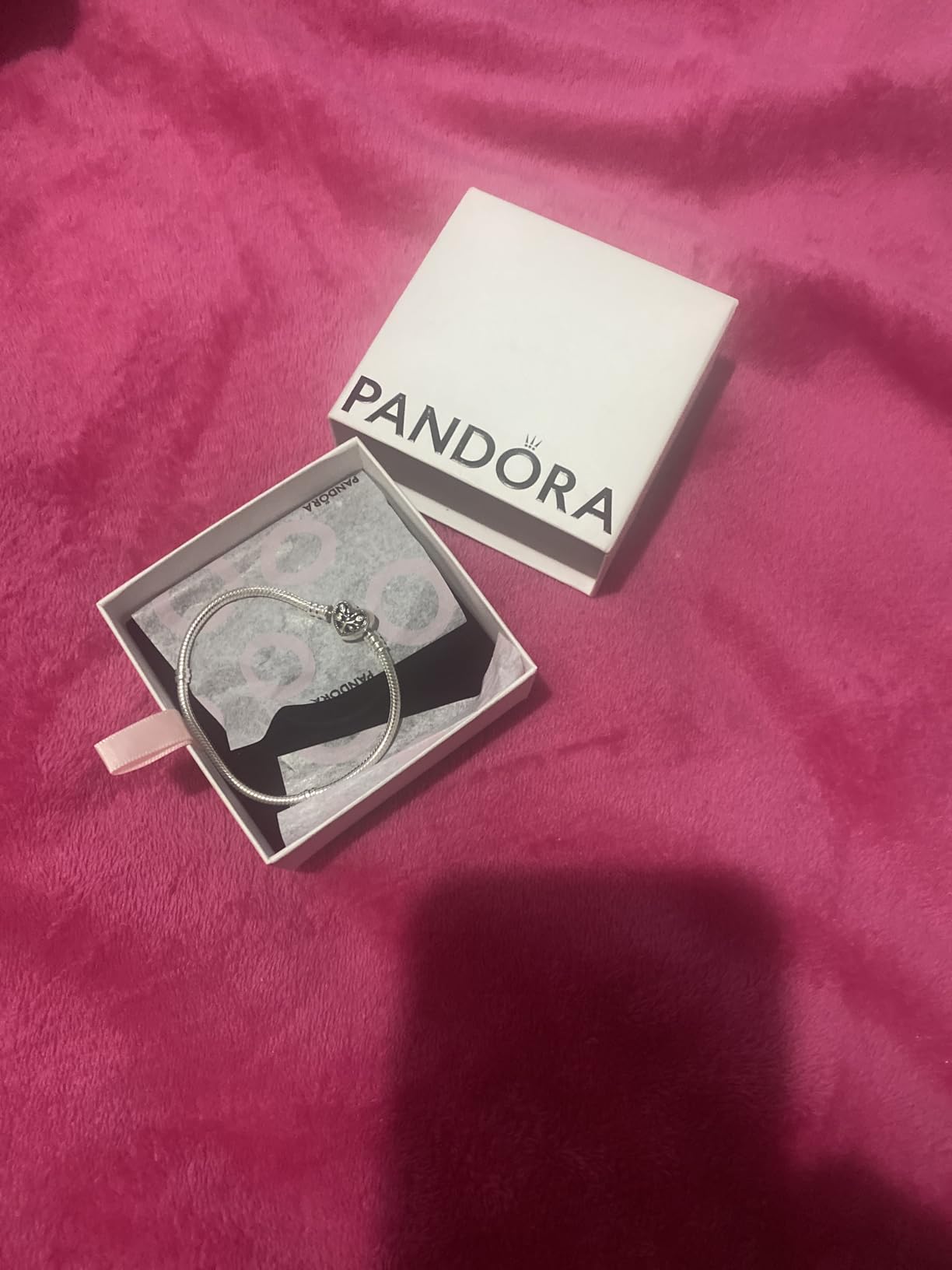 PANDORA Moments Family Tree Heart Clasp Snake Chain Bracelet customer photo 1