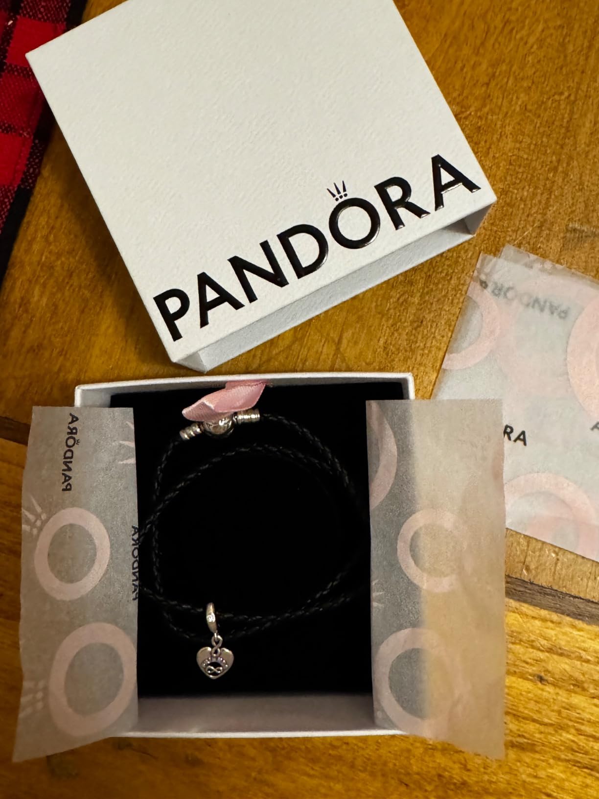 PANDORA Double Woven Leather Bracelet customer photo 1