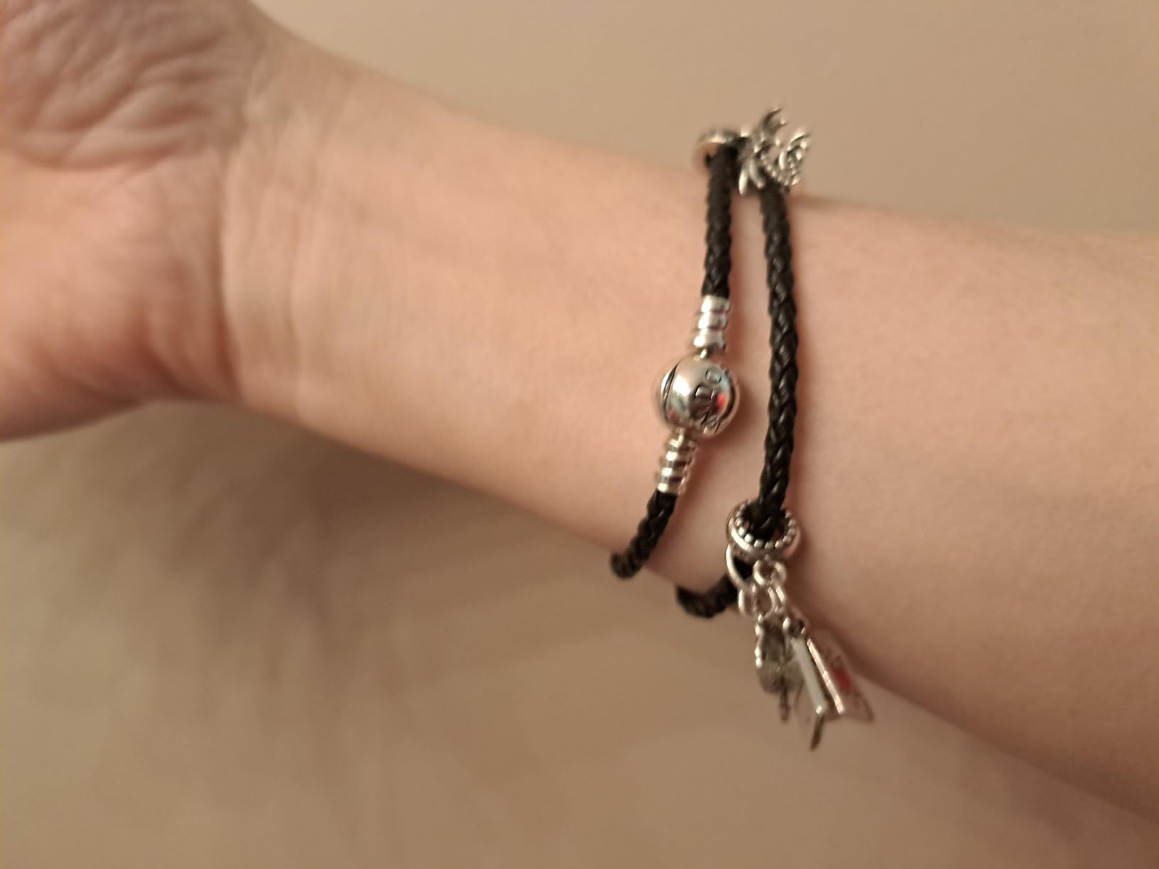 PANDORA Double Woven Leather Bracelet customer photo 2