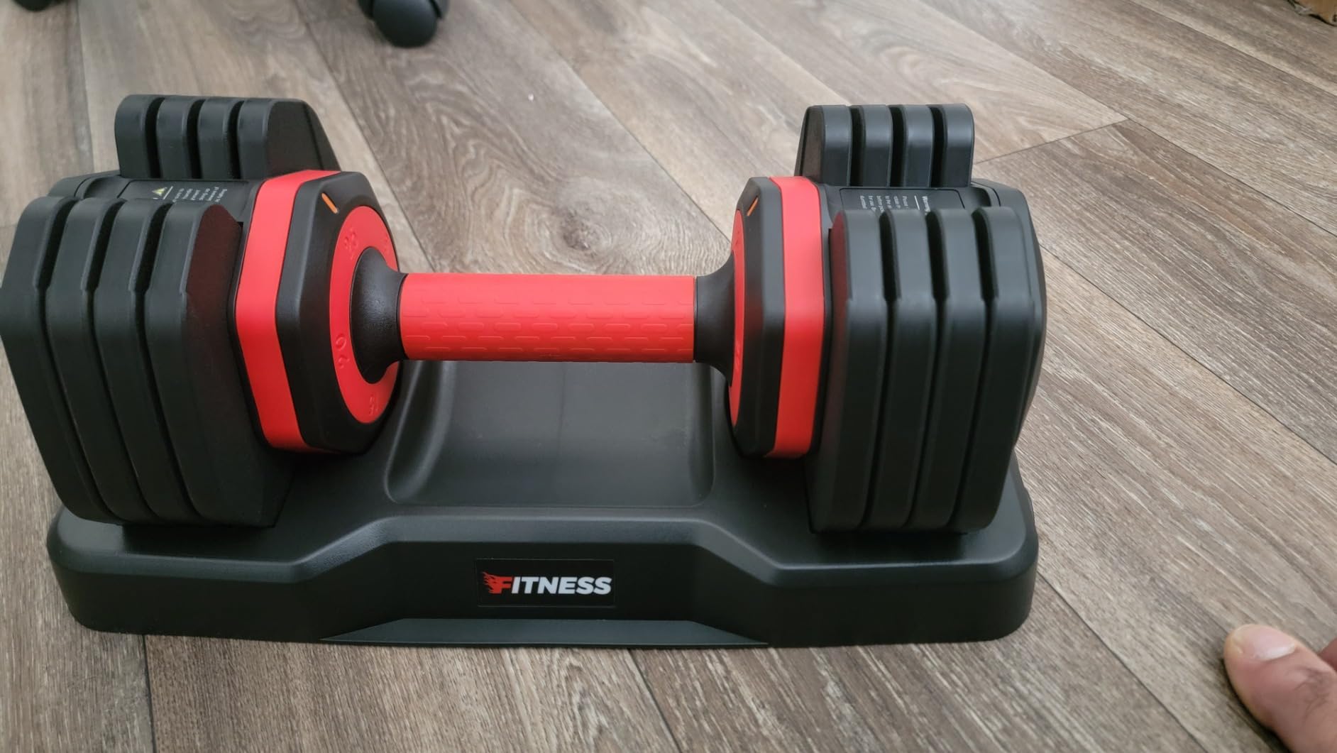 Rendpas Adjustable Dumbbell Set for Home Gym Strength Training | 25/55/80LB Pair, 10-in-1/16-in-1 Weight Set, 1-Sec Quick Adjust, Non-Slip Knurled Grip, Dual-Lock Safety, Space-Saving Tray customer photo 2
