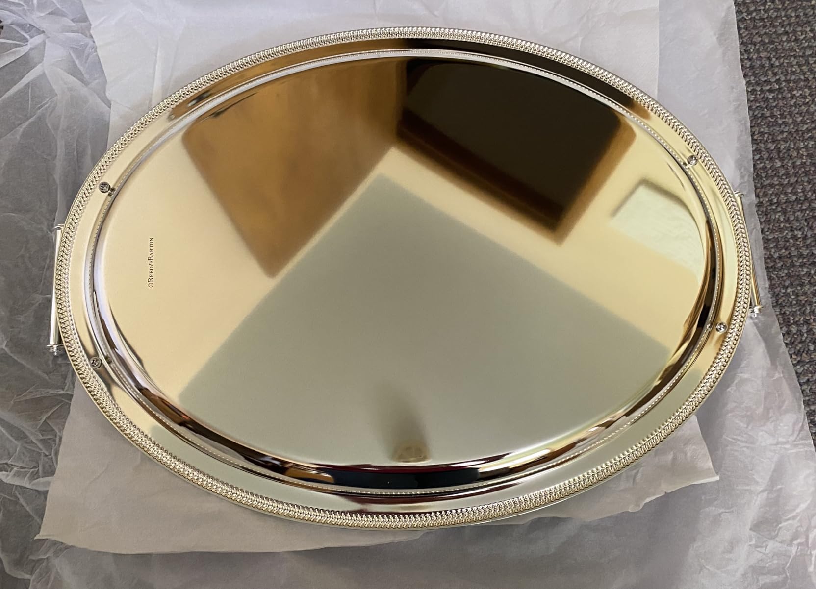 Reed & Barton Silverplate Rectangular Serving Tray with Handles, 16-Inch - Mirror Finish, Elegant Entertaining, Coffee Table Decor customer photo 1