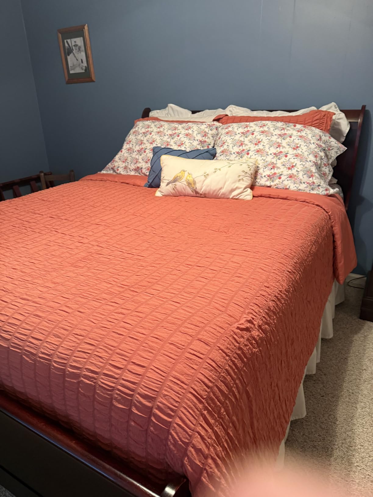 HYMOKEGE Beige Queen Comforter Set Seersucker 7 Pieces, All Season Luxury Bed in a Bag for Bedroom, Bedding Set with Comforters, Sheets, Pillowcases & Shams customer photo 1