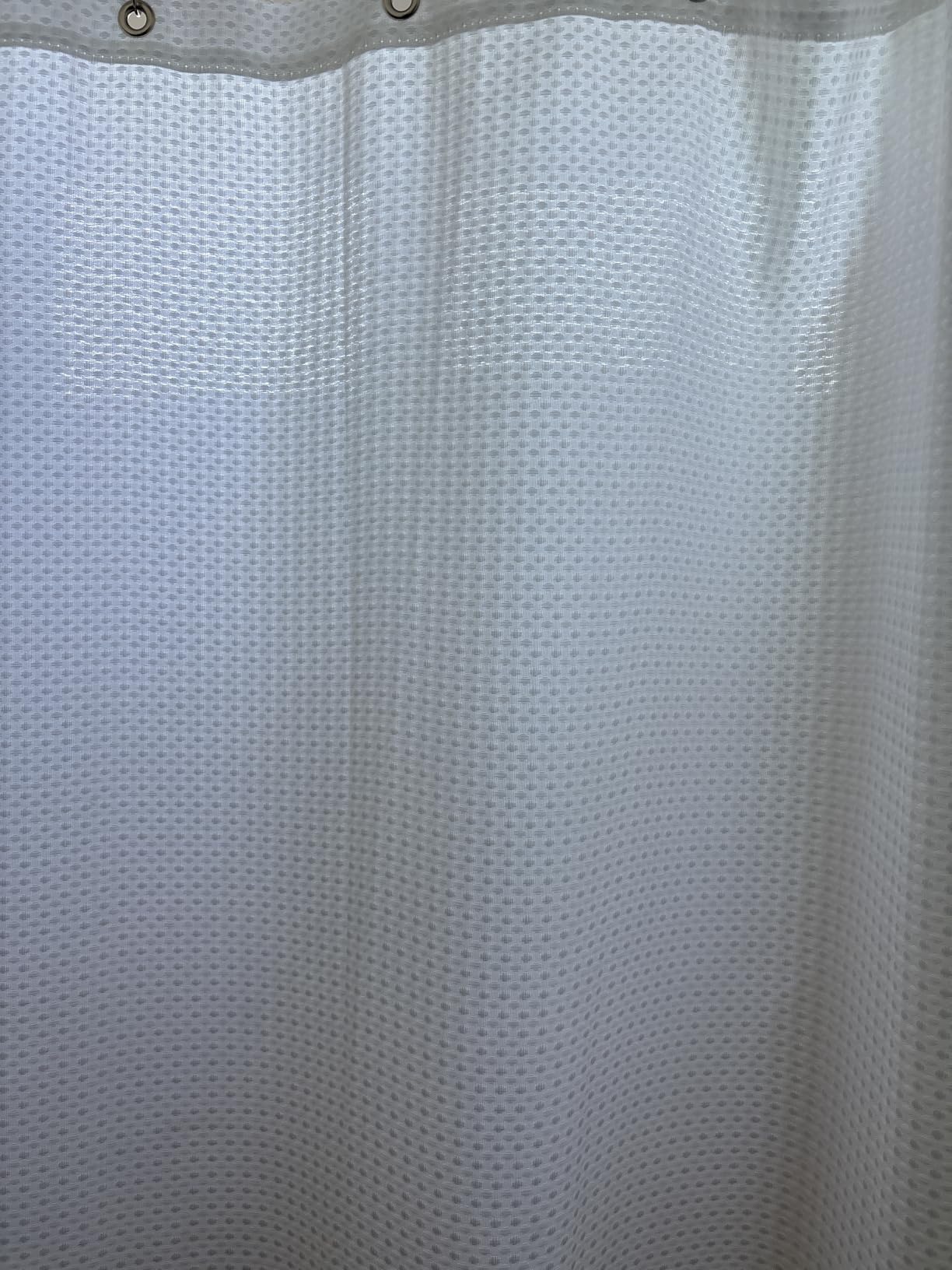 Barossa Design Waffle Weave White Shower Curtain Hotel, Standard Size | Hotel Luxury Quality, Water Repellent, Machine Washable Fabric Shower Curtain for Bathroom customer photo 1