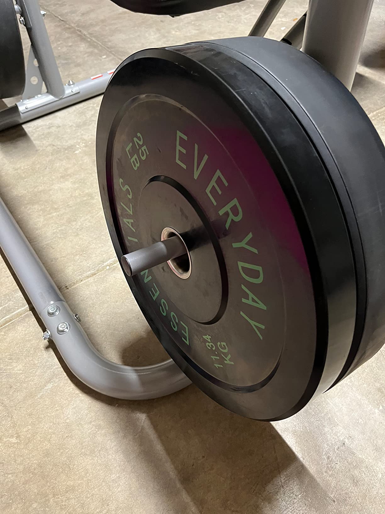 BalanceFrom Olympic Rubber Bumper Weight Plate Set with Steel Hub Inserts - 2-Inch Hole Plates for Strength Training, Powerlifting, and Weightlifting at Home, Garage, or Commercial Gym customer photo 1