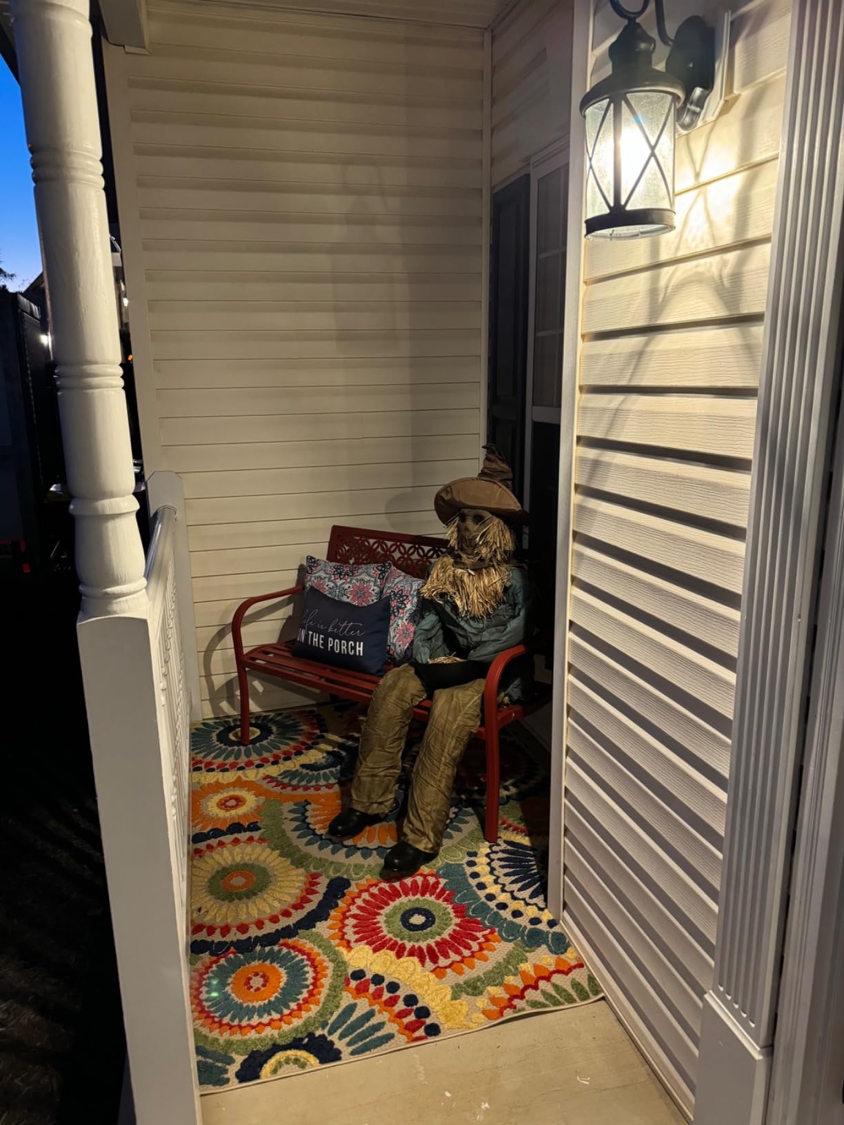 Spirit Halloween 4 Ft 6 In Scary Sitting Scarecrow Animatronic, Multicolor customer photo 1