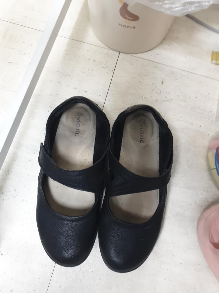 Oviaric Women's Classic Comfort Mary Jane Flats Fashion Casual Dress Shoes Cute Closed Toe Slip On Lightweight Breathable Walking Shoes customer photo 2