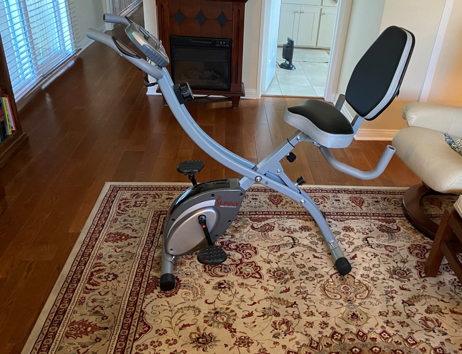 Sunny Health & Fitness Smart Foldable Magnetic X-Bike, Low-Impact Workouts customer photo 1