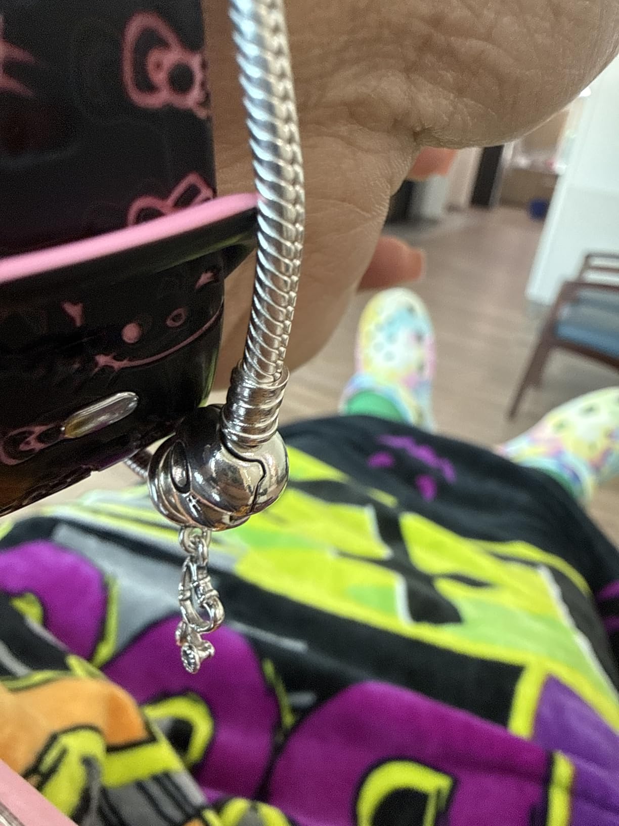 PANDORA Heart Clasp Snake Chain Bracelet - Heart Clasp - Romantic Jewelry for Her with Gift Box - Compatible Moments Charms customer photo 2