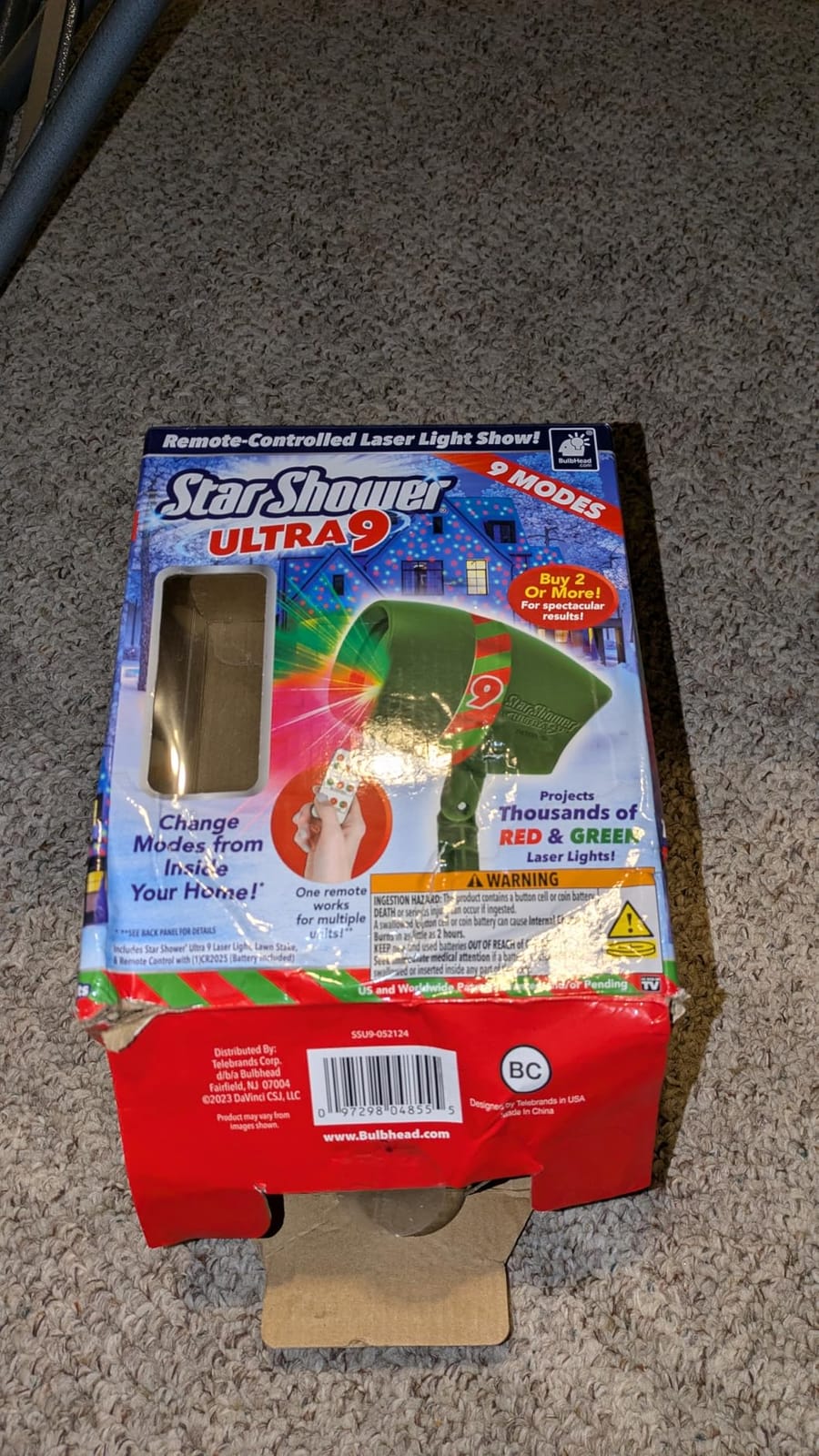 Star Shower Ultra 9 Outdoor Laser Light Show with Remote, AS SEEN ON TV, 9 Unique Patterns, 3 Color Combinations, Motion or Still, Up to 3200 Sq Ft customer photo 2