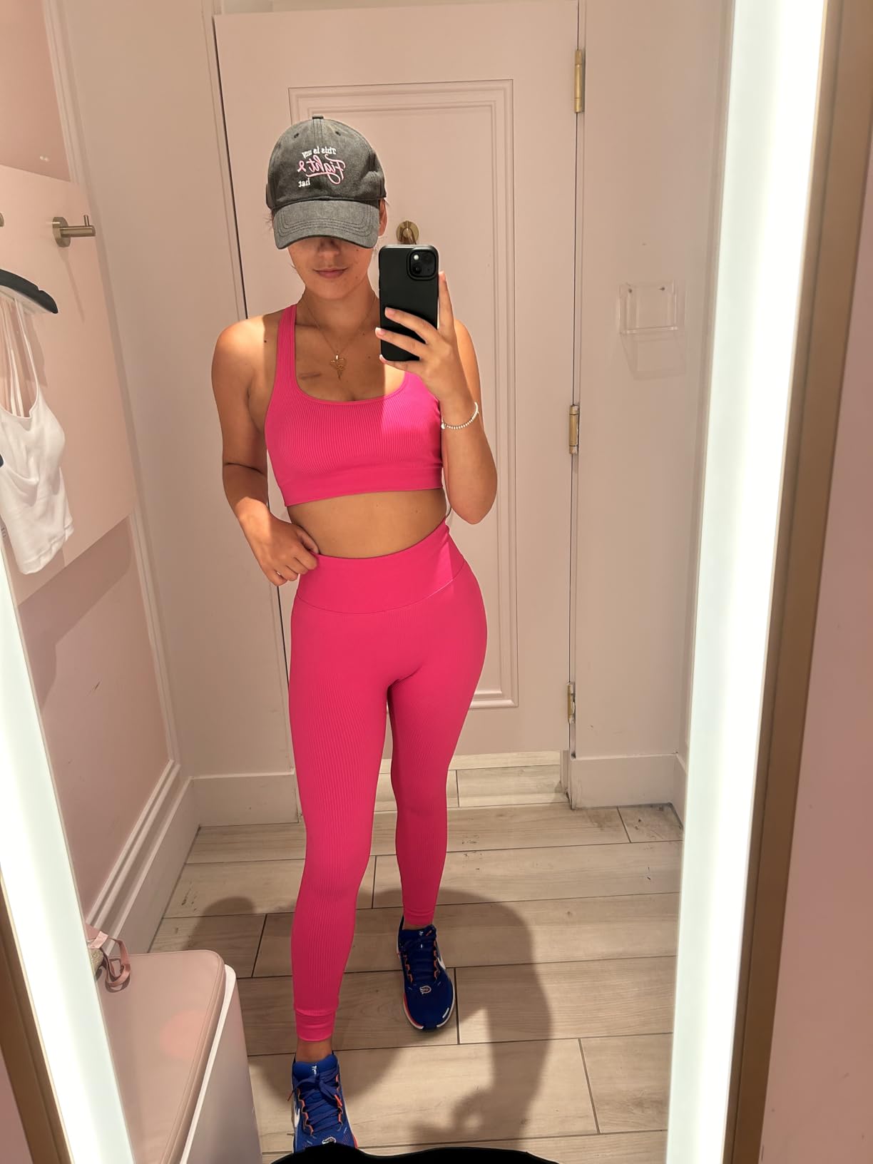 RXRXCOCO Ribbed Workout Sets for Women 2 Piece Backless Strappy Sports Bra Seamless Leggings Matching Set Yoga Outfits customer photo 2